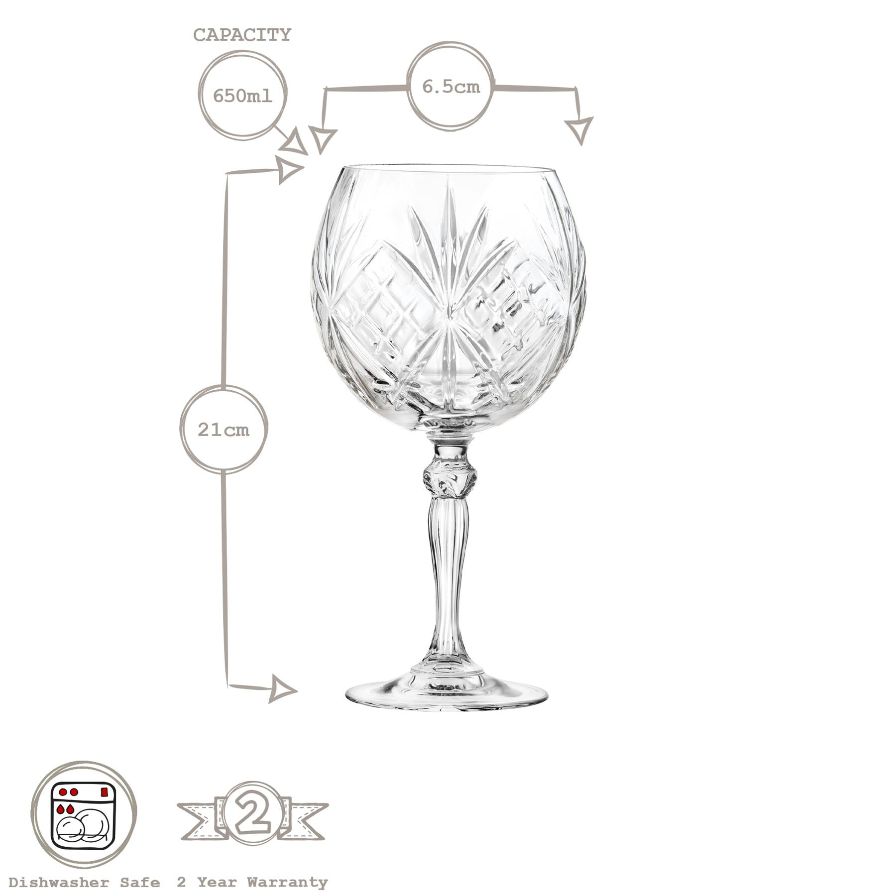 650ml Melodia Gin Glass