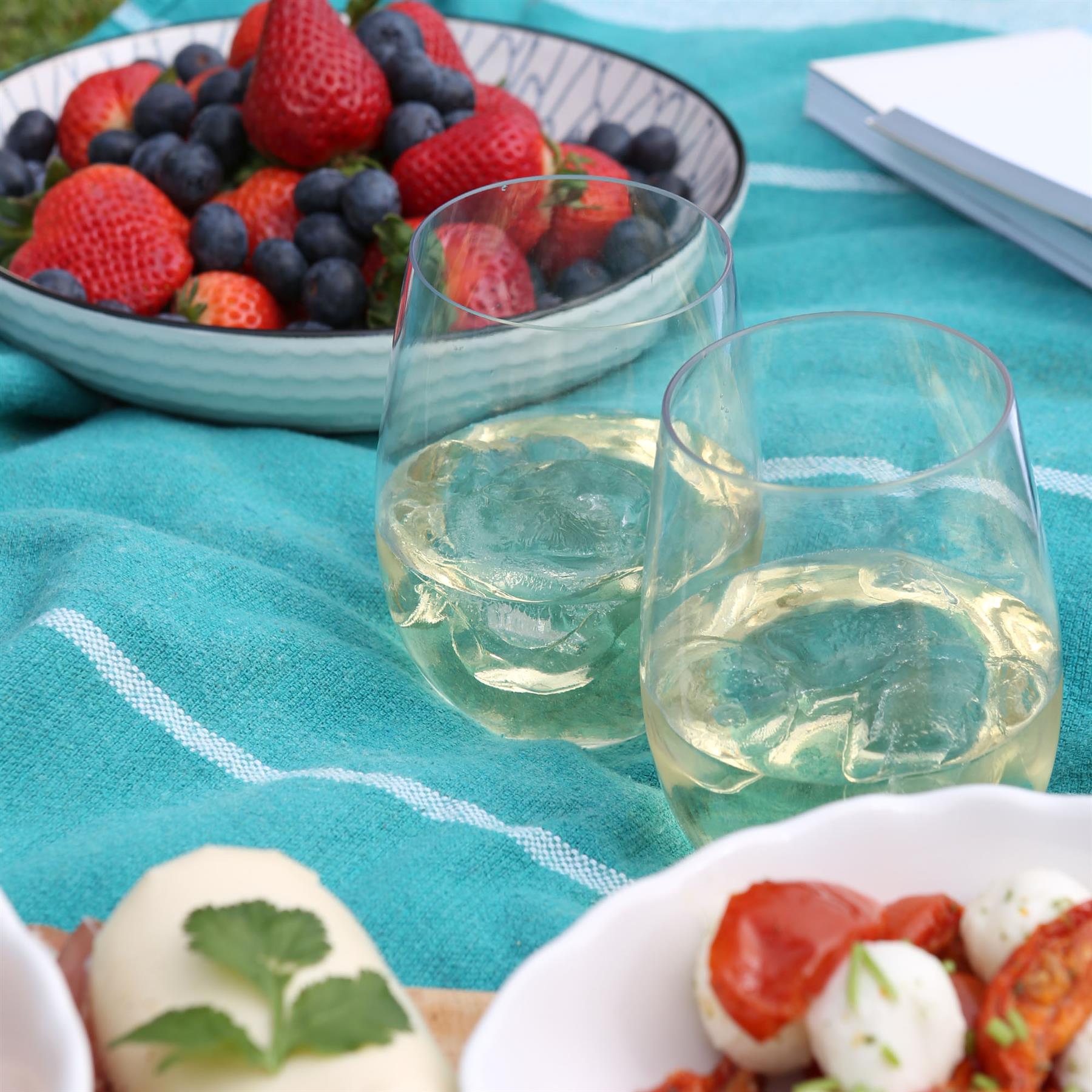 480ml Reusable Plastic Stemless Wine Glass