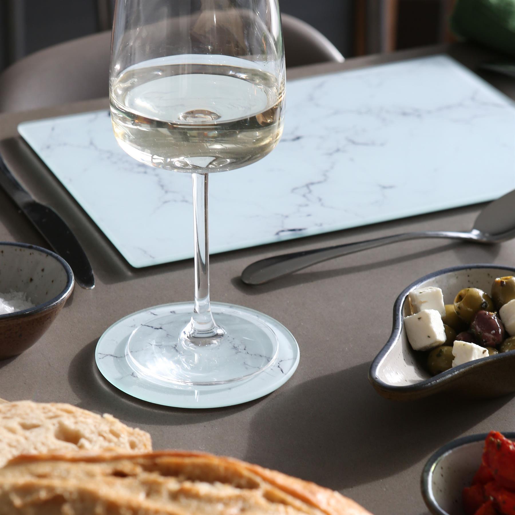 Round Glass Coaster - Marble