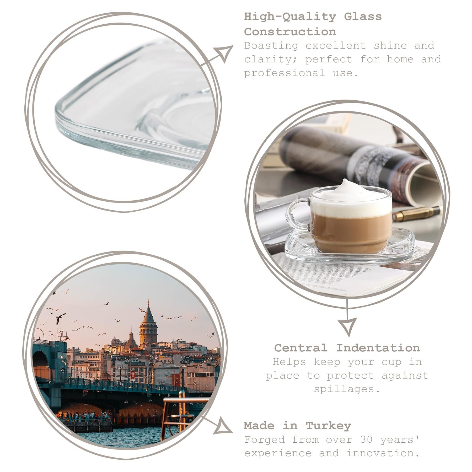 12.5cm Cozy Glass Espresso Saucer
