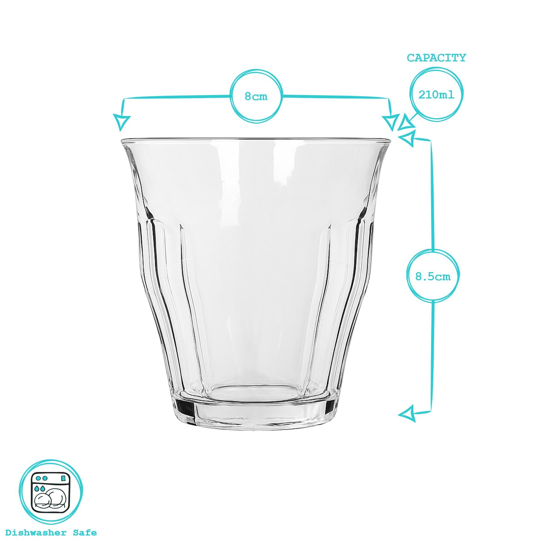210ml Fluted Glass Tumbler