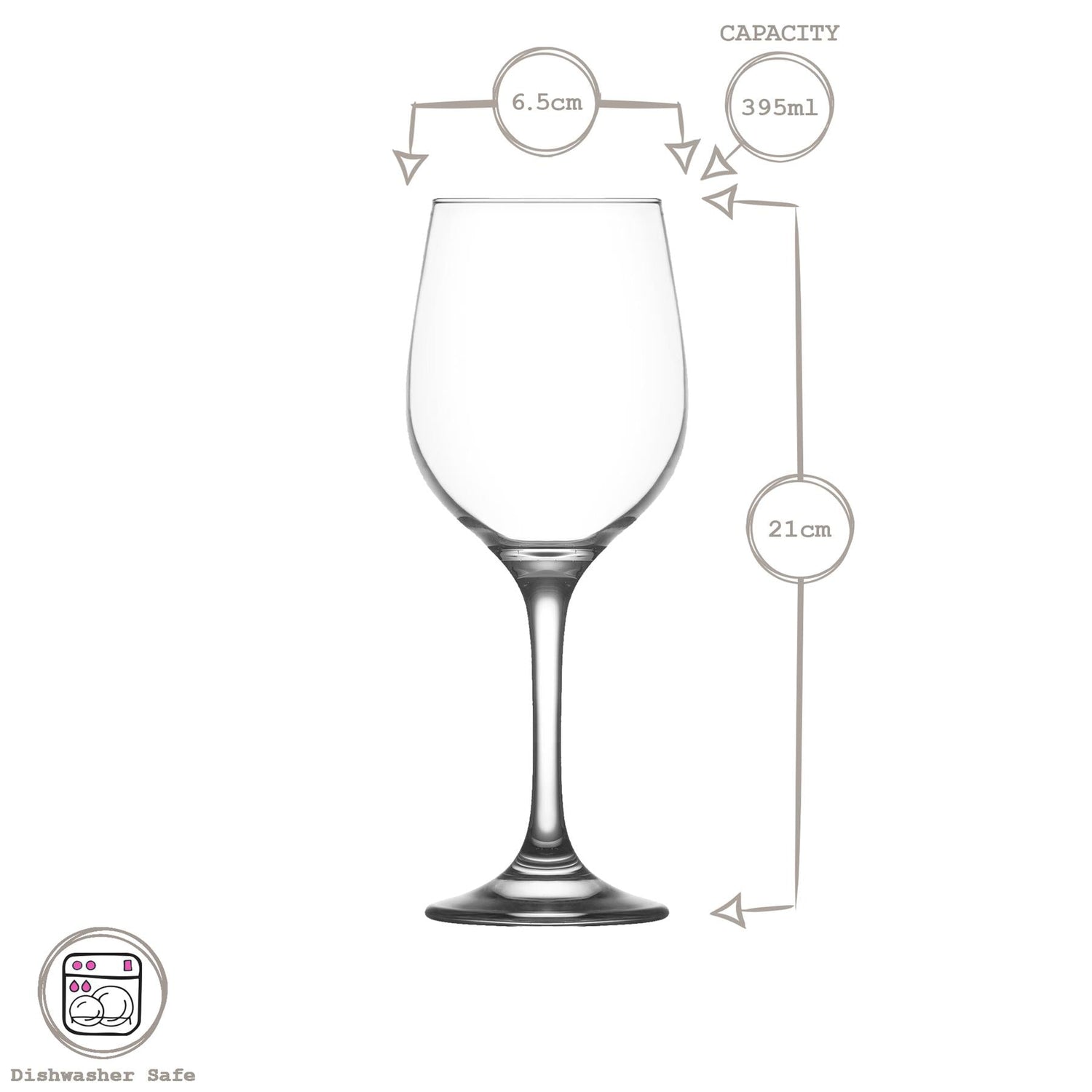 395ml Fame Wine Glass - Full Colour
