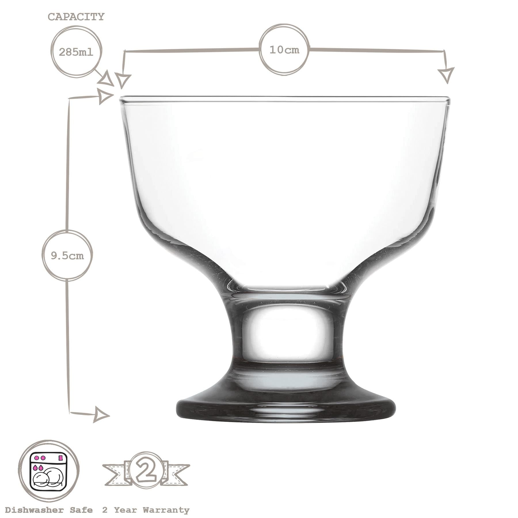 285ml Destina Glass Ice Cream Bowl