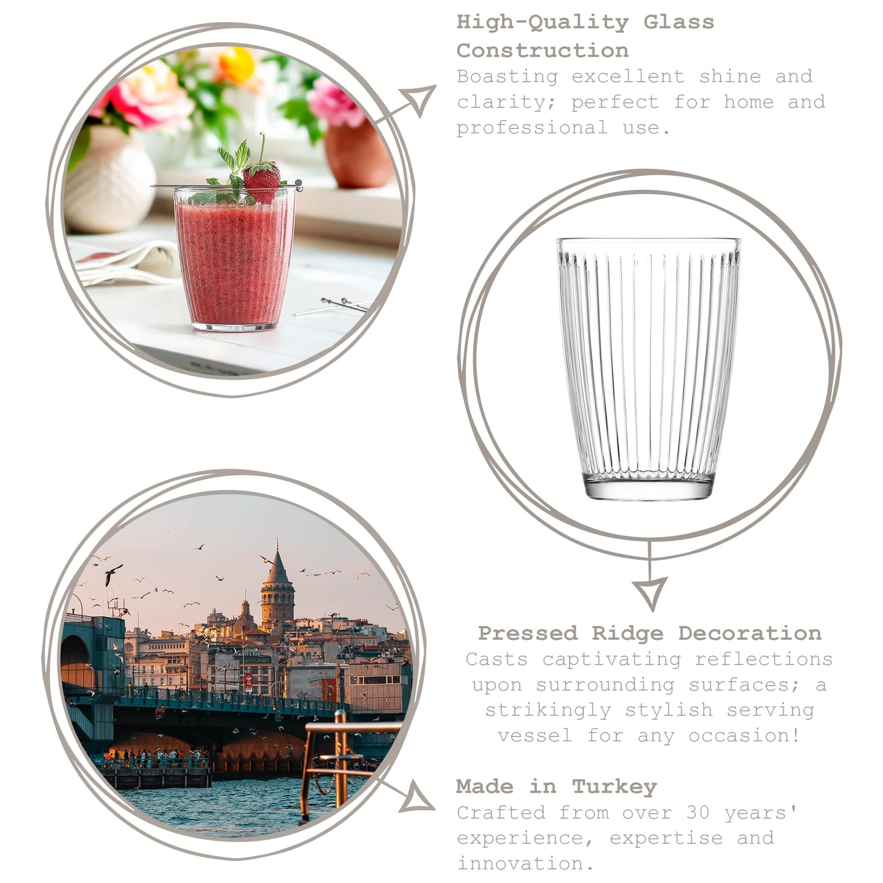 340ml Hestia Glass Tumbler