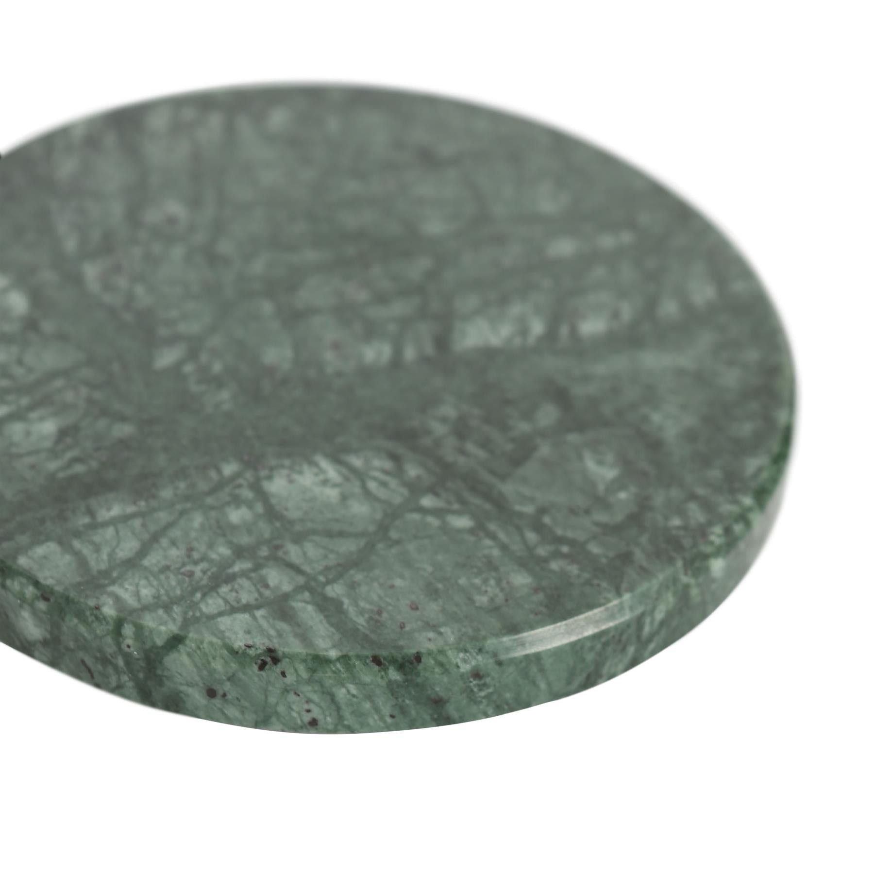 Round Marble Coaster - 10cm - Green