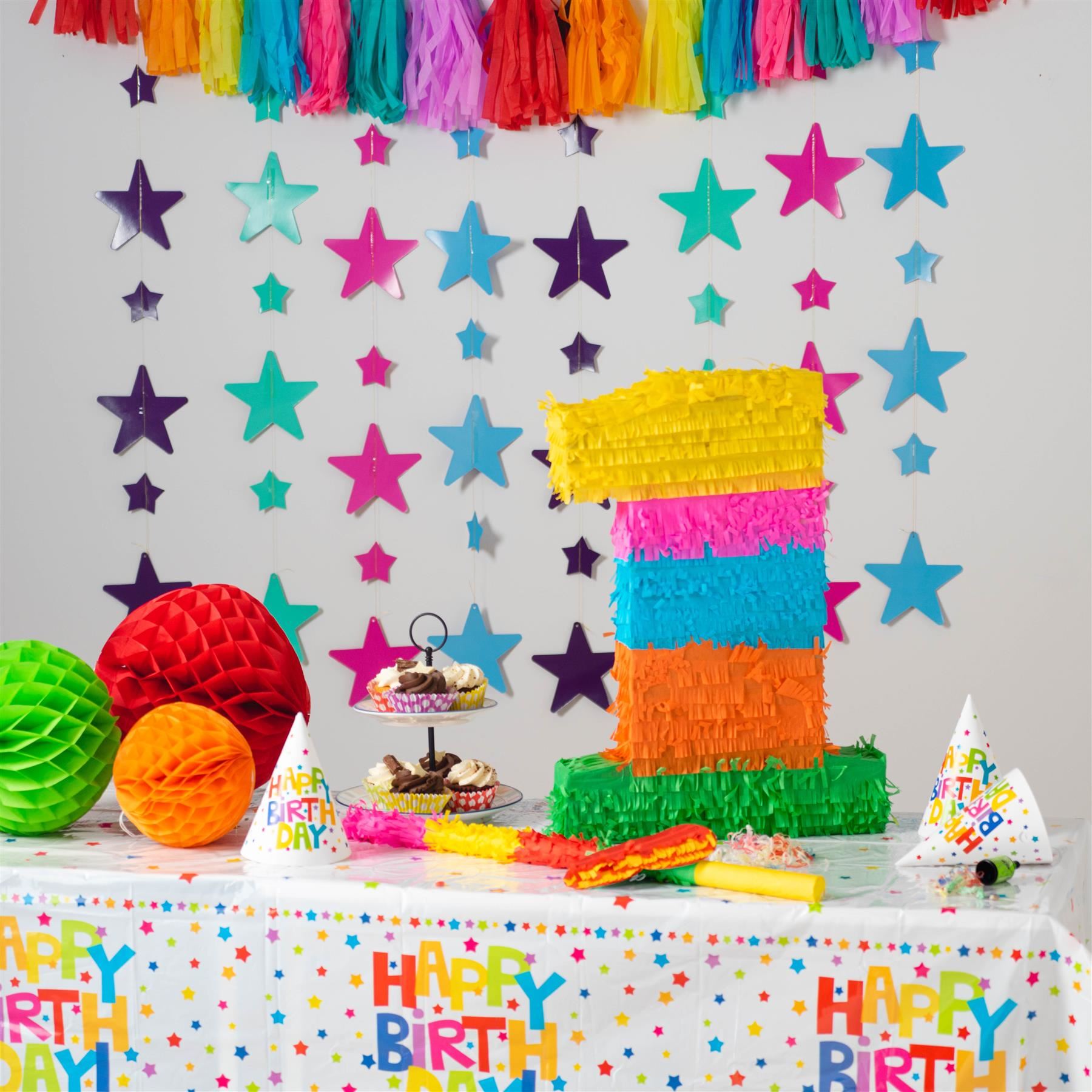 Number 1 Pop-Out Pinata with Blindfold - 35cm x 7.5cm x 50cm