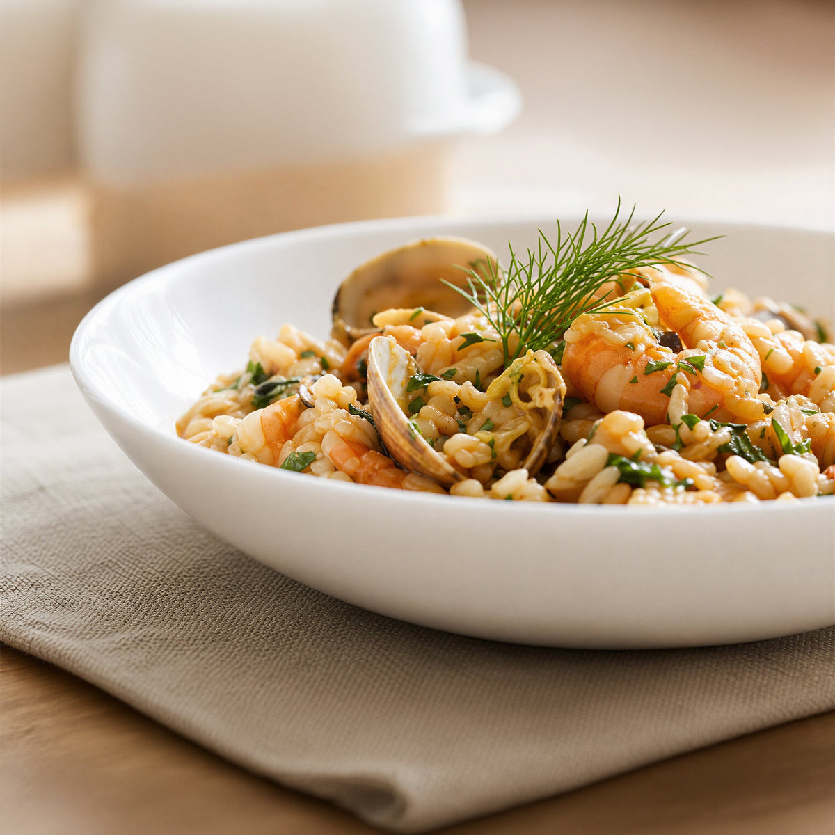 Round Opalware Pasta Bowl - 20cm - White