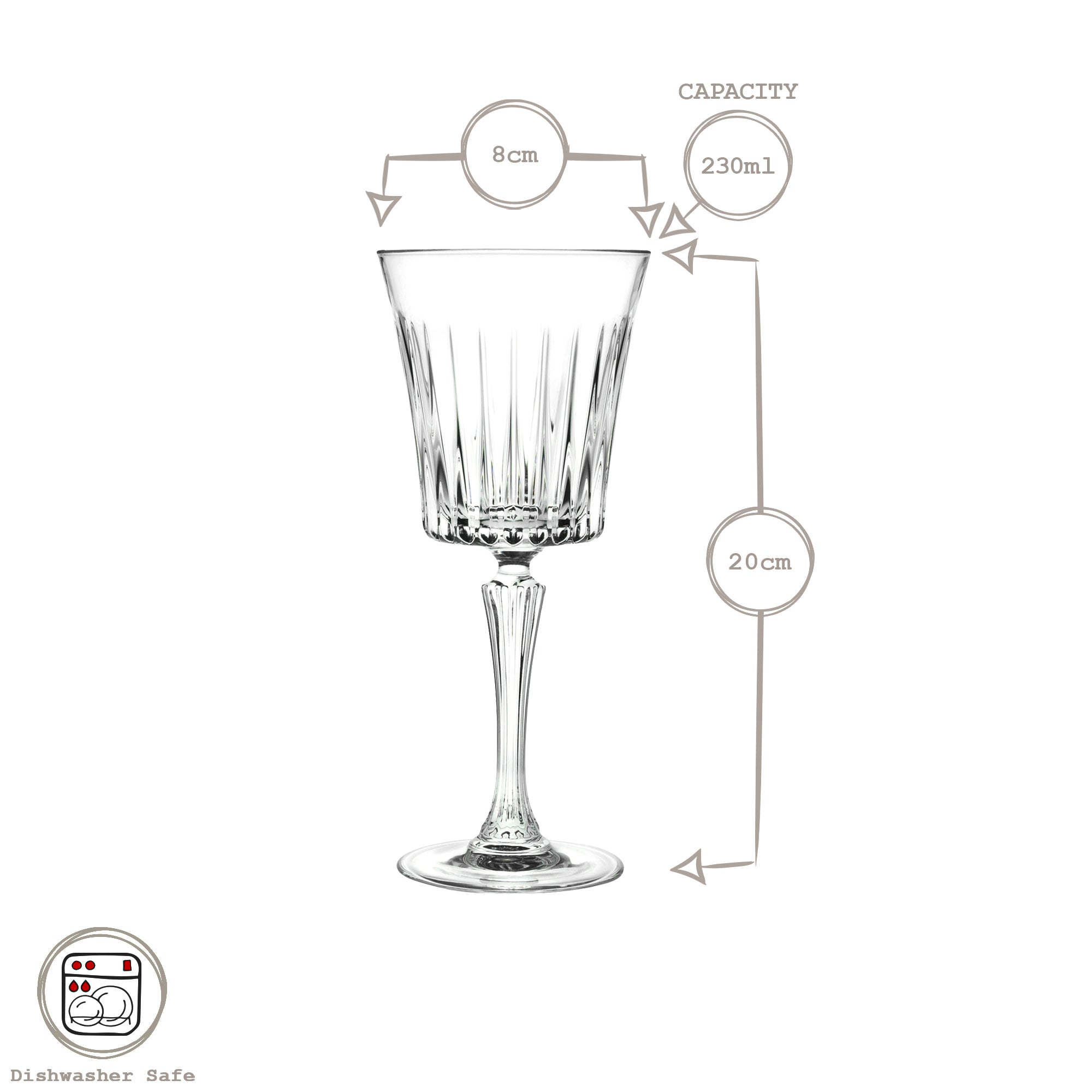 230ml Timeless Wine Glass - Clear
