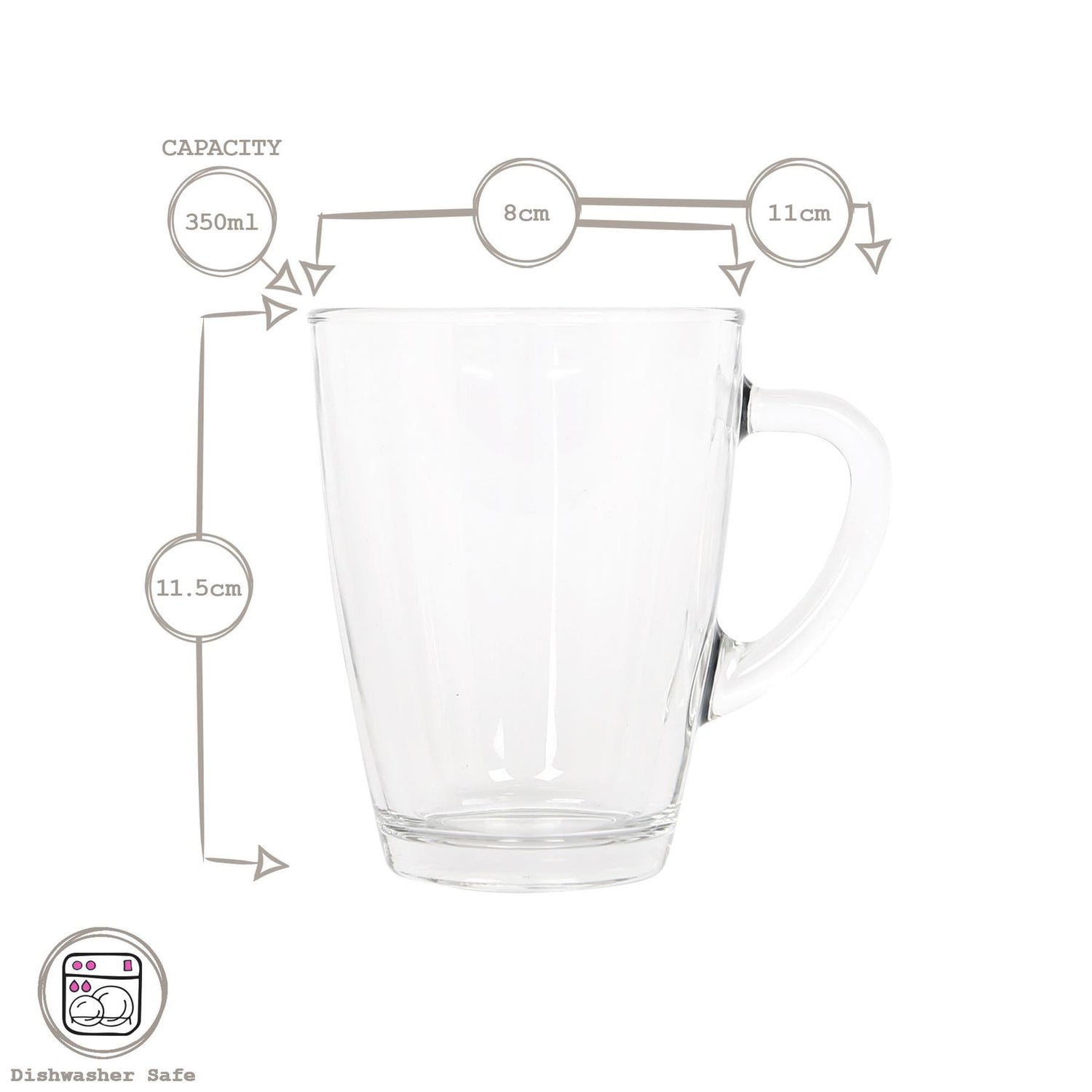 350ml Vega Glass Coffee Cup