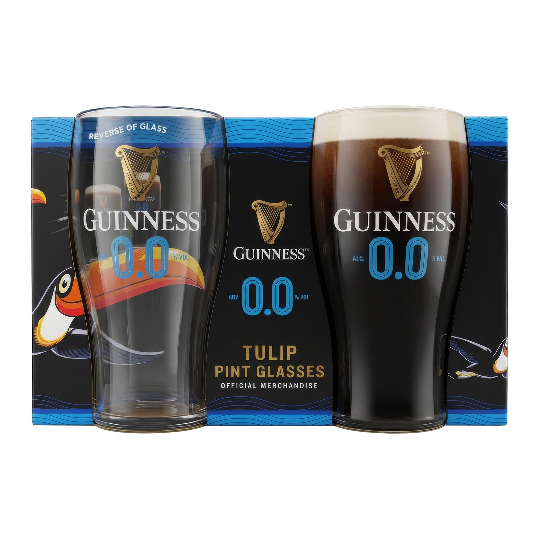 Guinness 2 Piece 0.0 Pint Glass Set