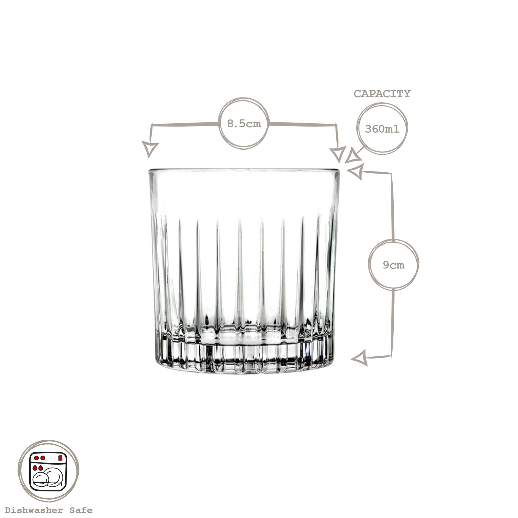 4 Piece 340ml Mixology DOF Whisky Glass Set