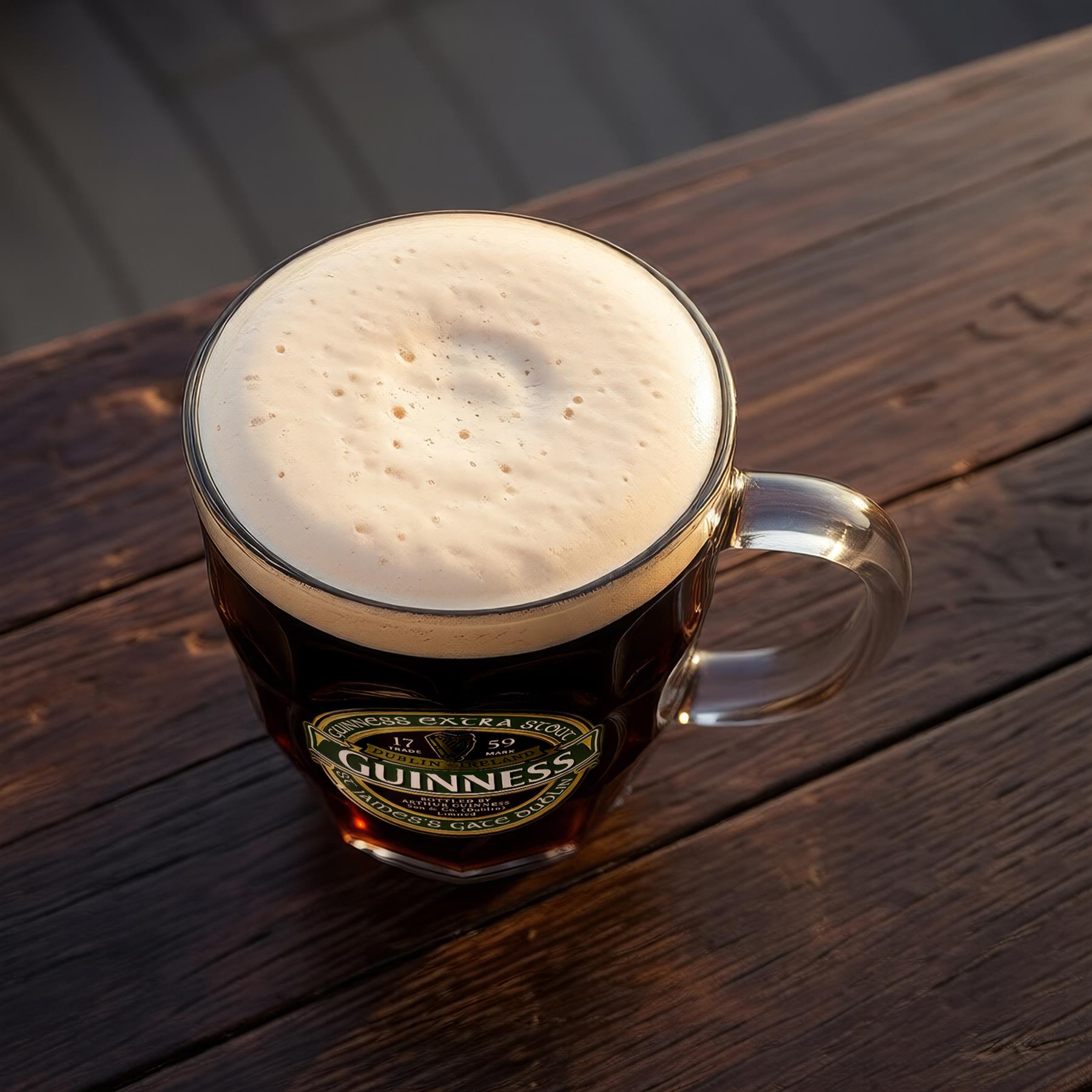 Guinness Ireland Dimpled Glass Tankard