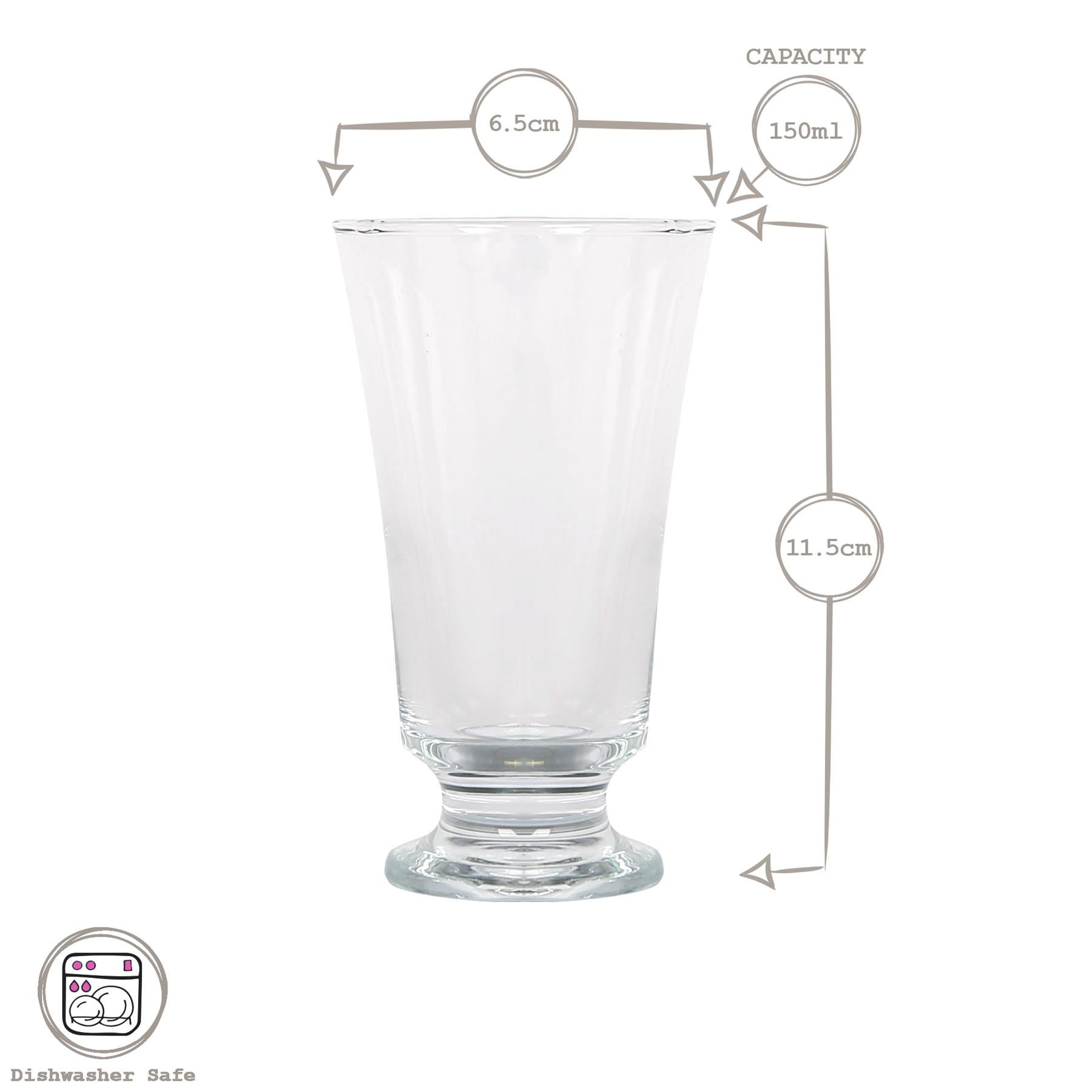 150ml Troya Glass Footed Tumbler