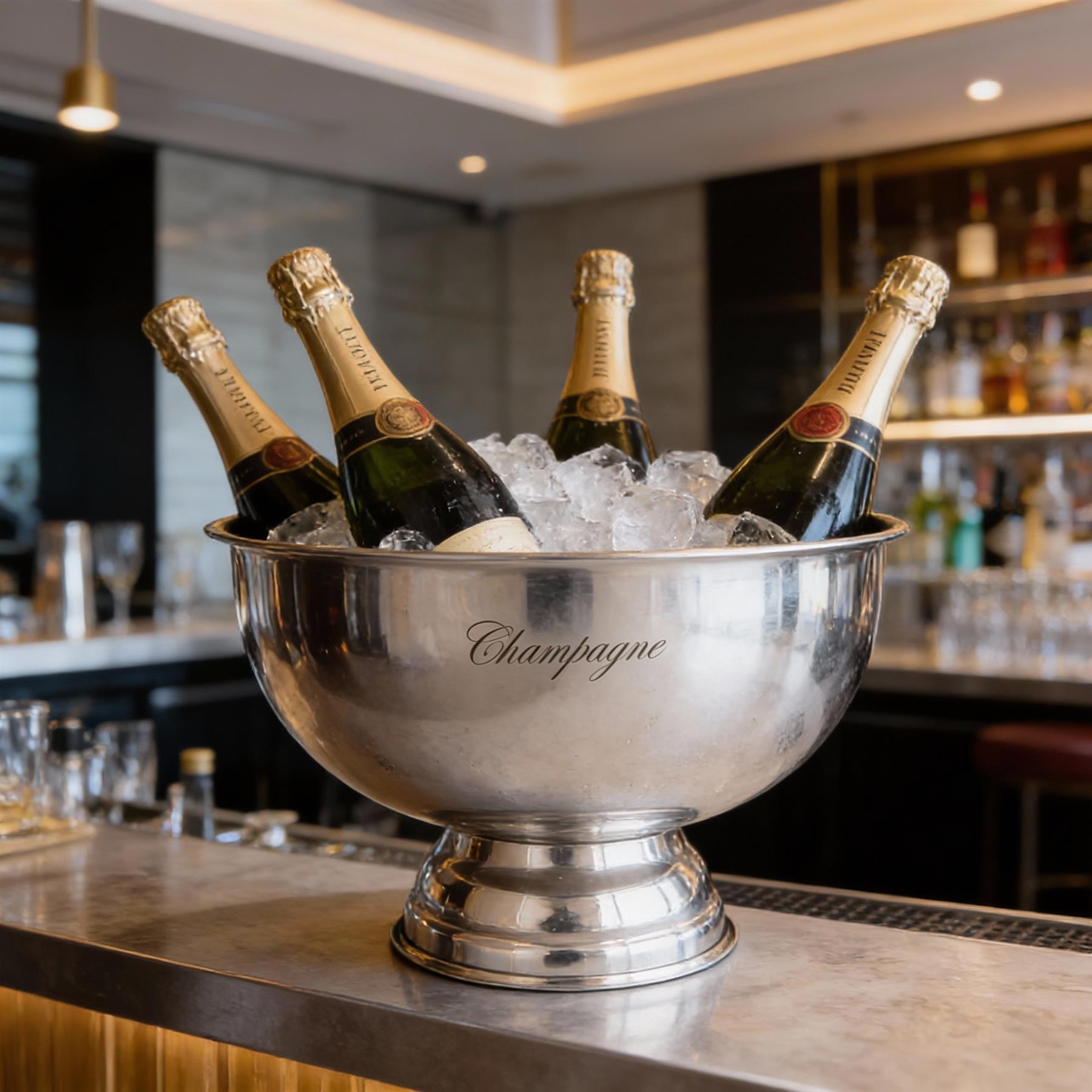 Stainless Steel Champagne Ice Bucket - 35cm - Engraved