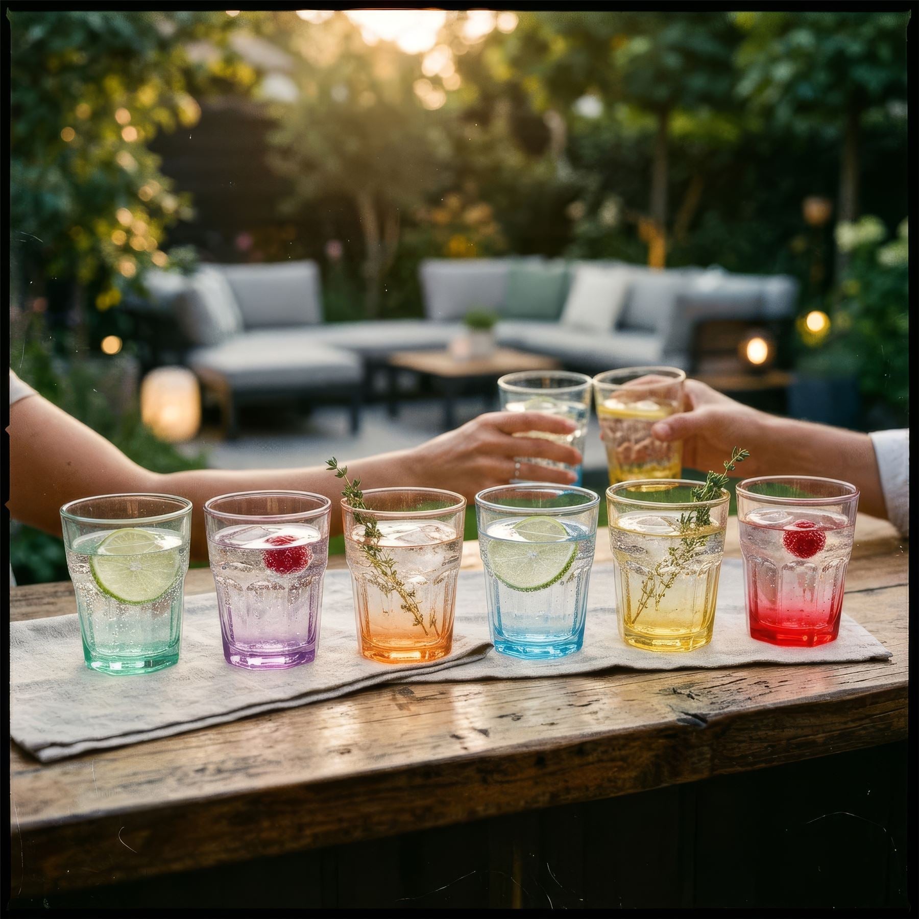 55ml Panelled Shot Glass with Coloured Base