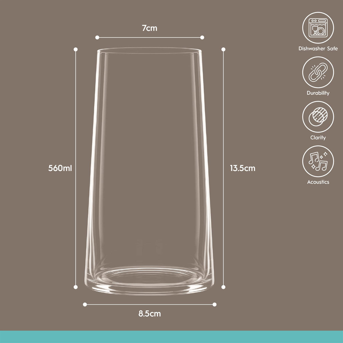 560ml Hampstead Highball Glass