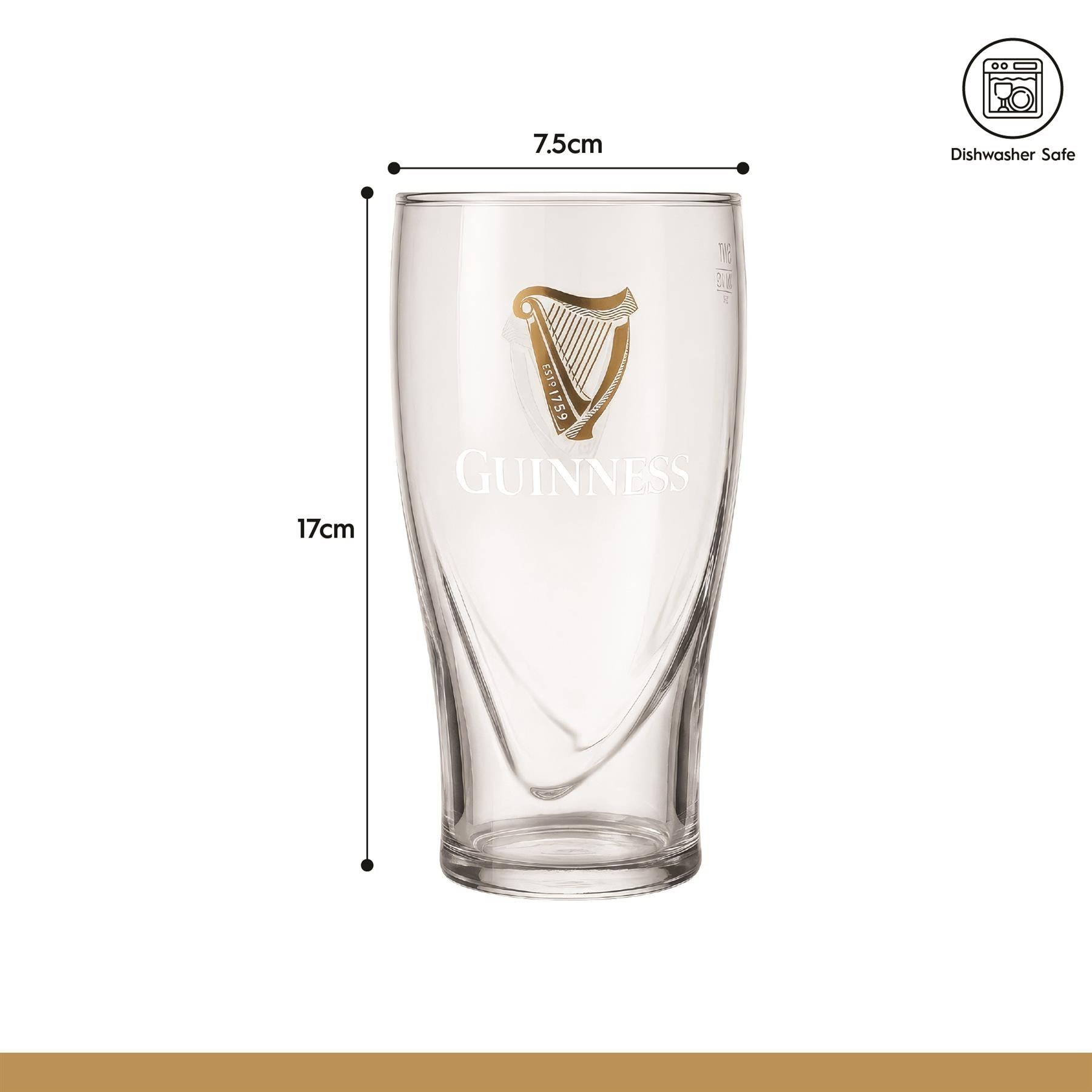 Guinness 2 Piece Embossed Pint Glass Set