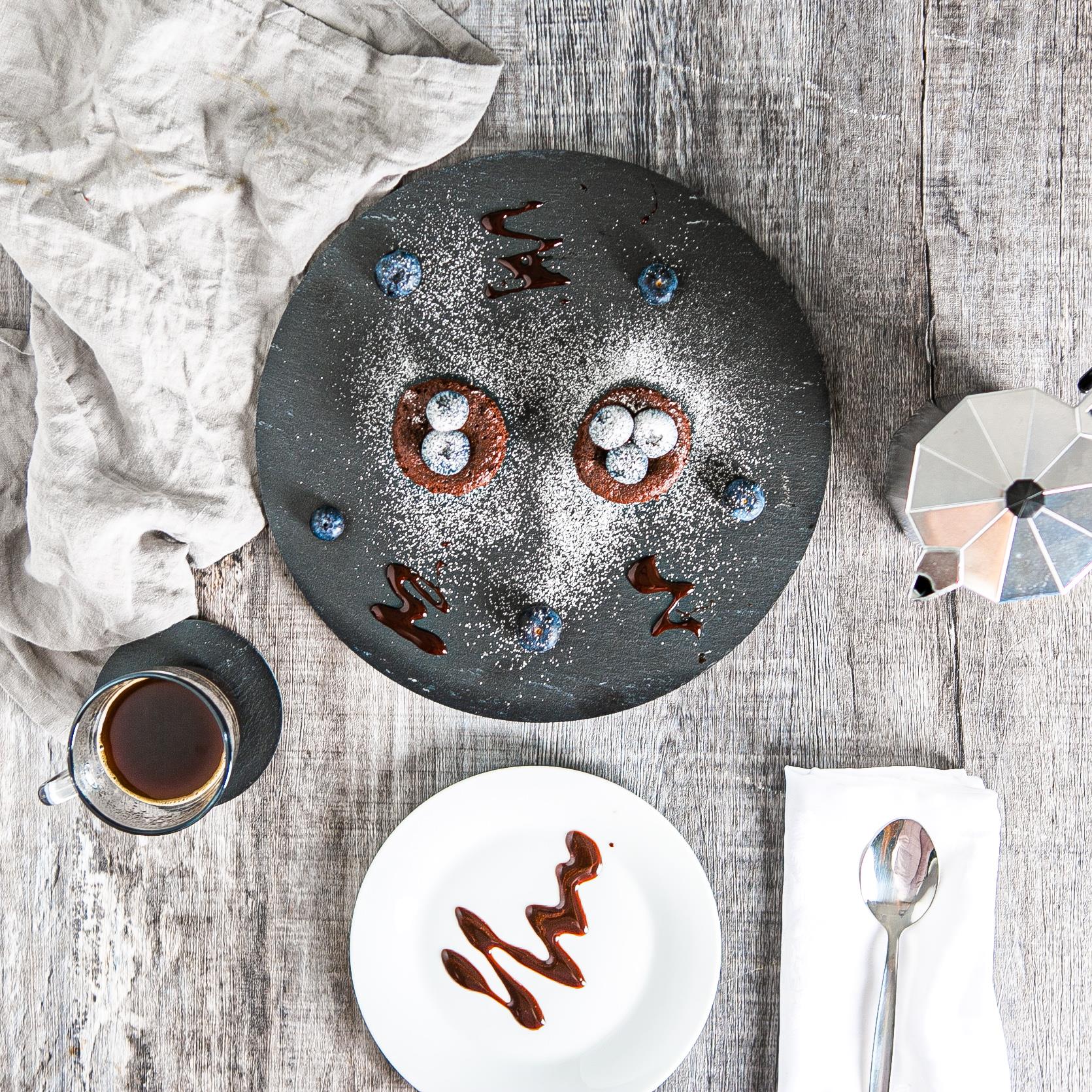 Linea Round Slate Coaster - 10cm
