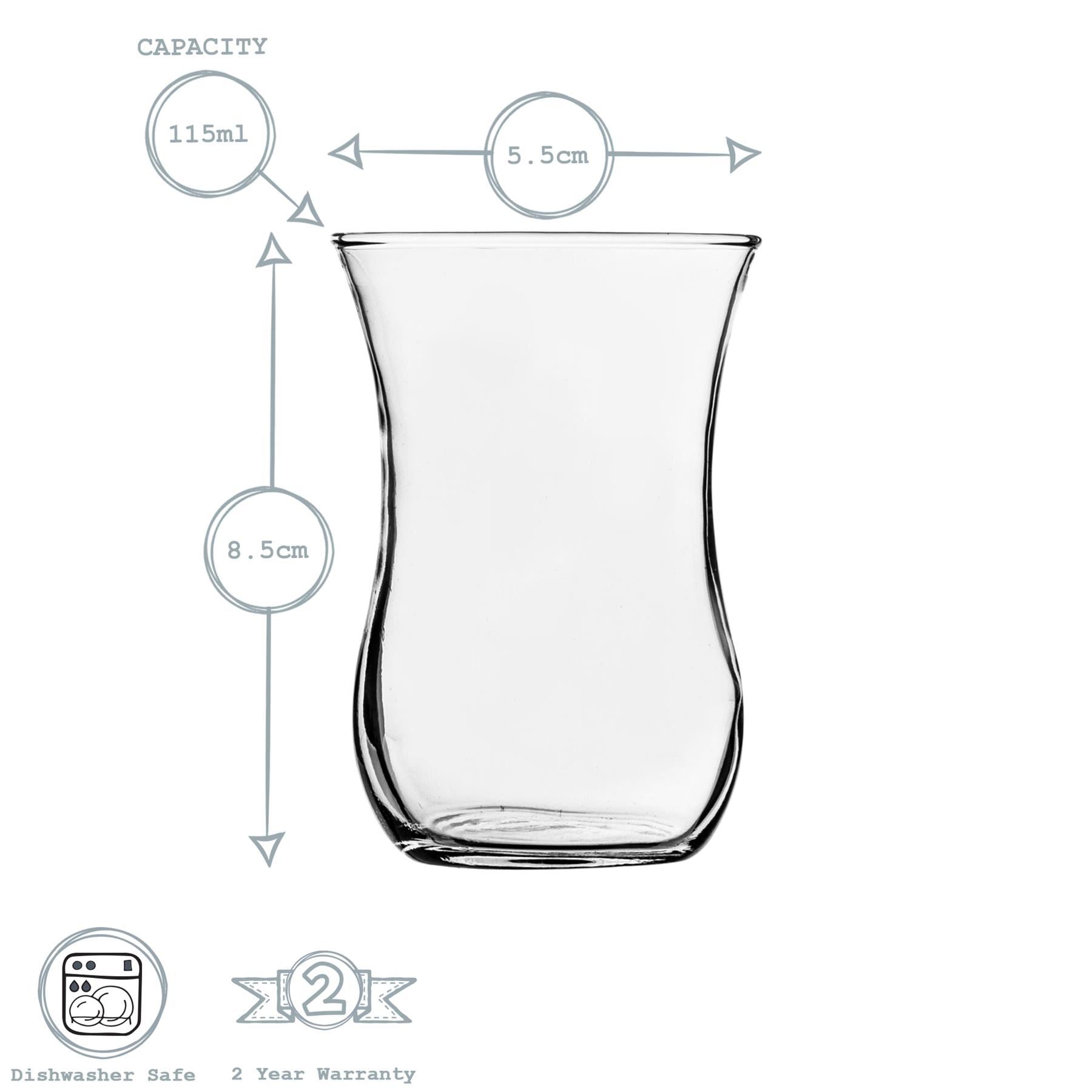 Klasik Turkish Tea Glass - 115ml