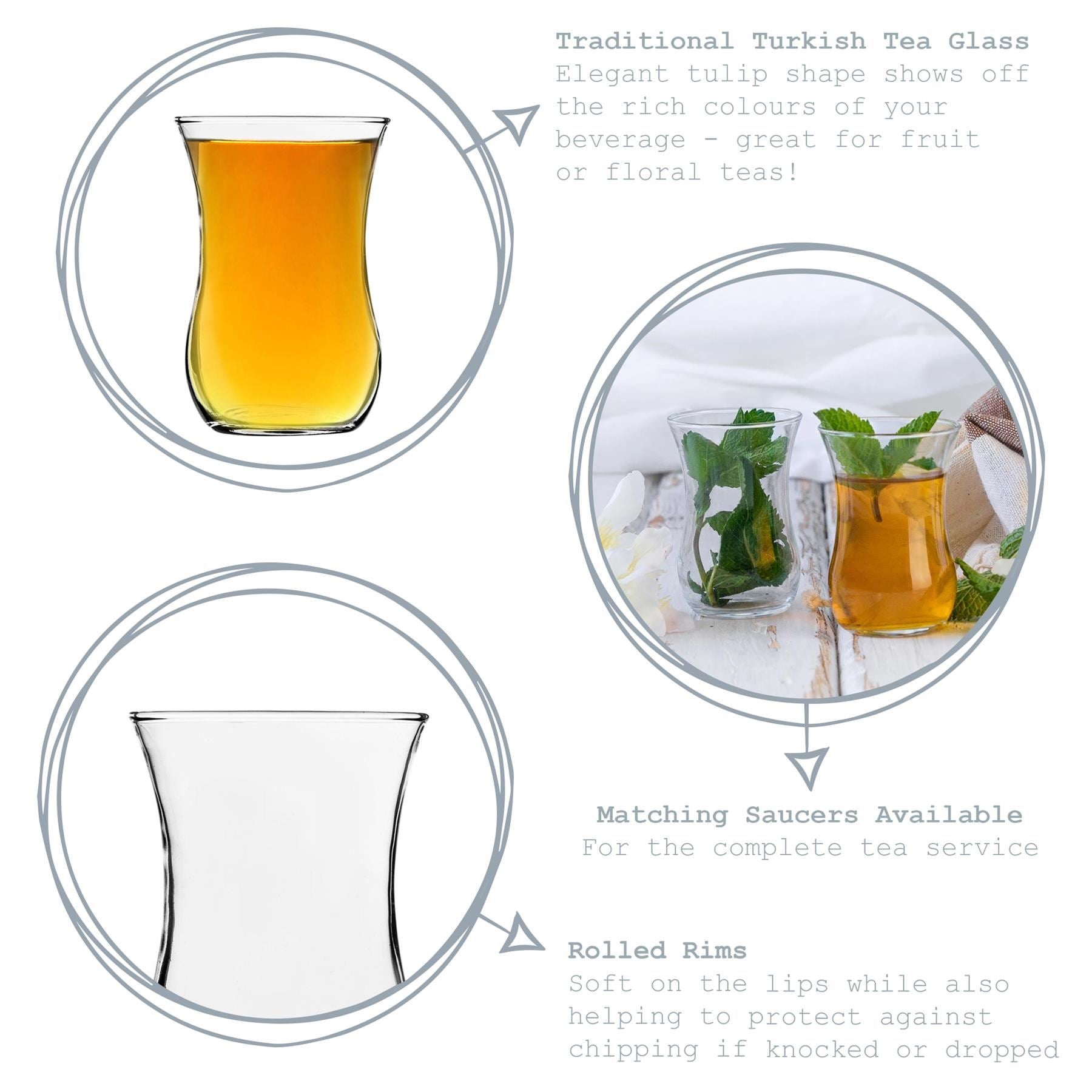 Klasik Turkish Tea Glass - 115ml