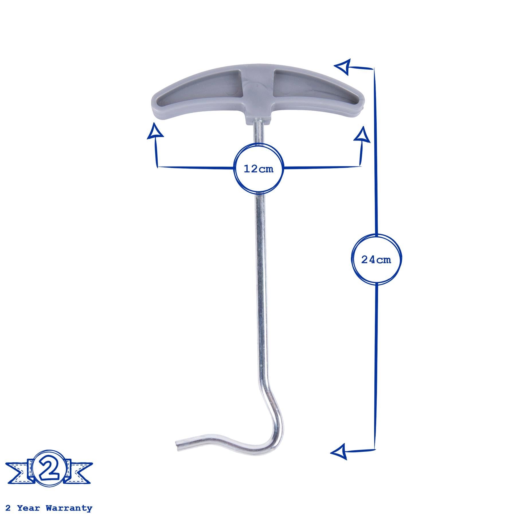 24cm Steel Tent Peg Extractors - Pack of 2