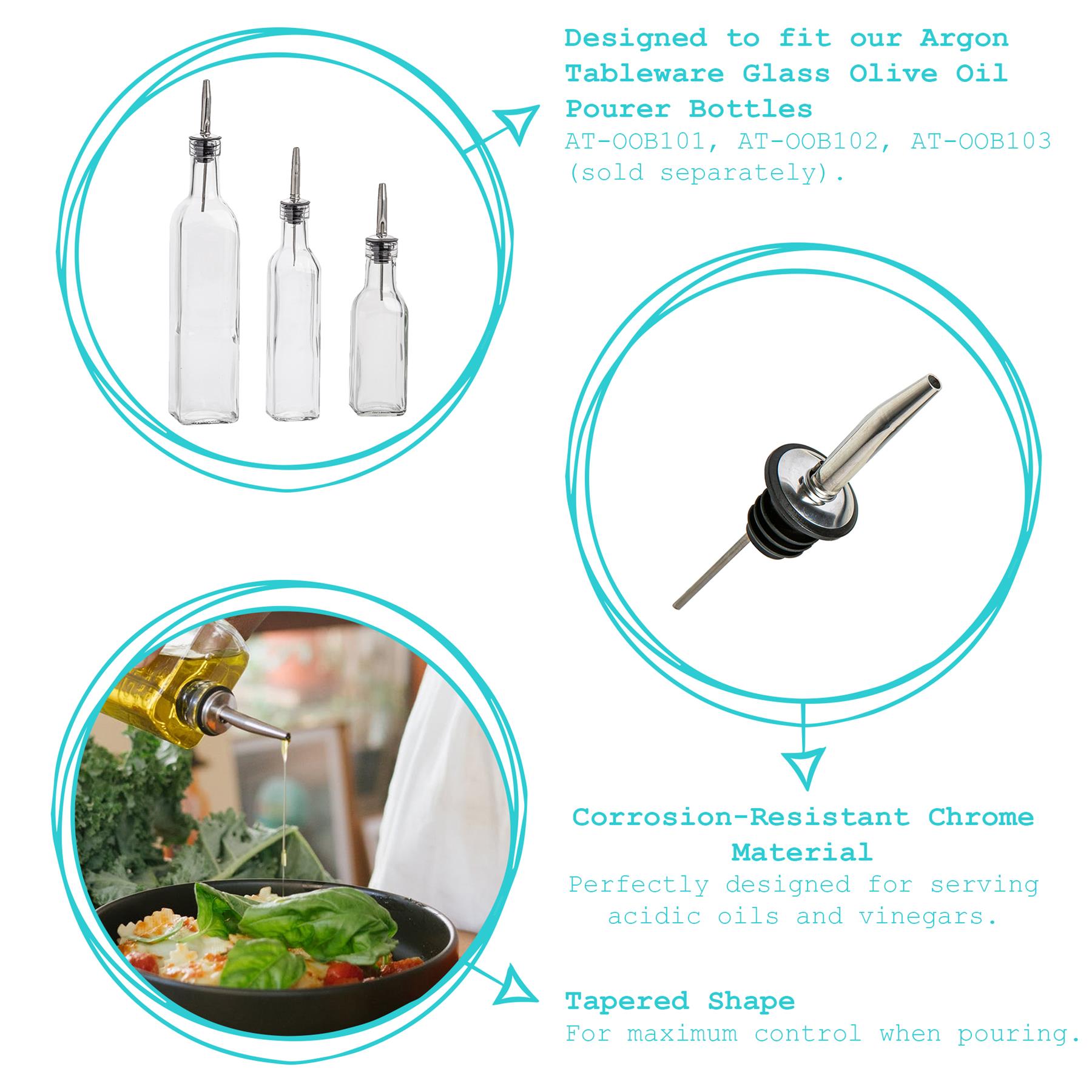 Replacement Olive Oil Bottle Pourer - Chrome