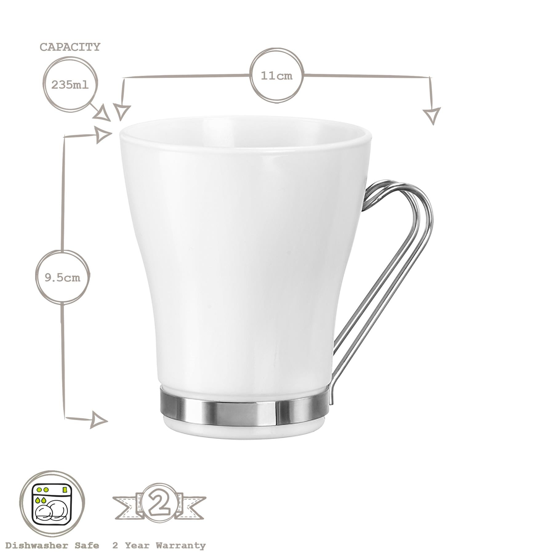 Aromateca Oslo Cappuccino Cup - 235ml - White
