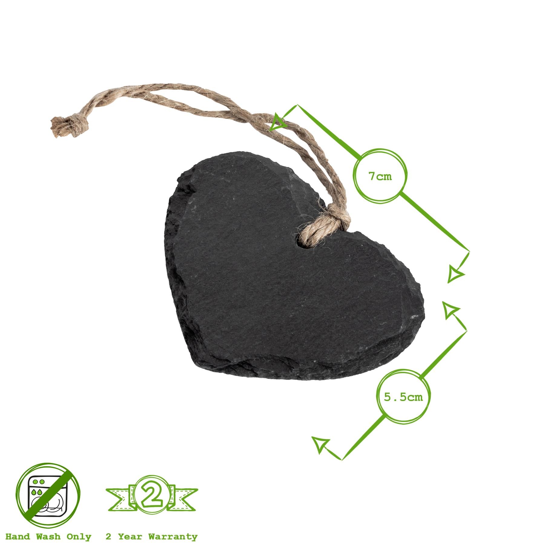 Slate Heart Hanging Tag