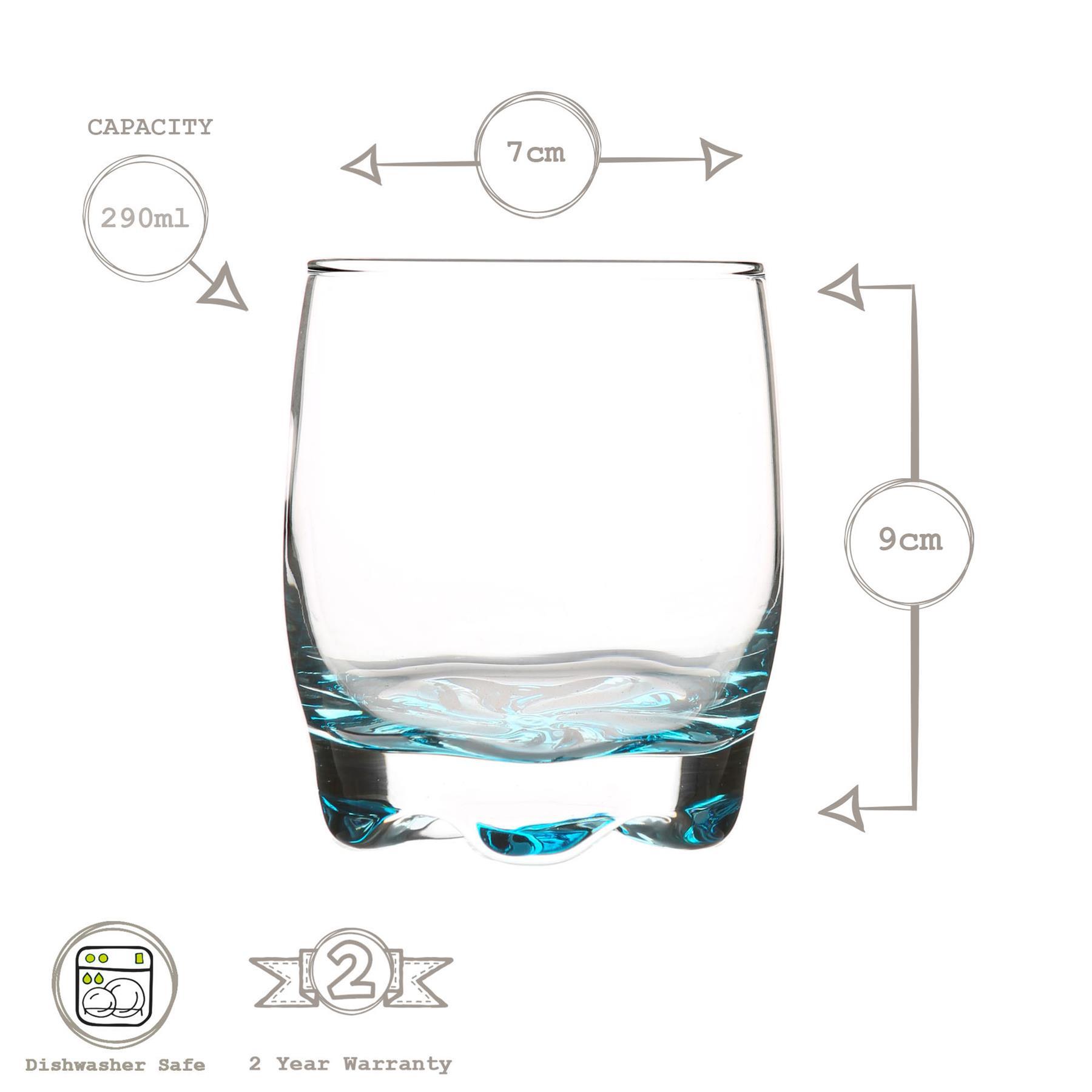 6 Piece Adora Rainbow Whisky Glasses Set - 290ml