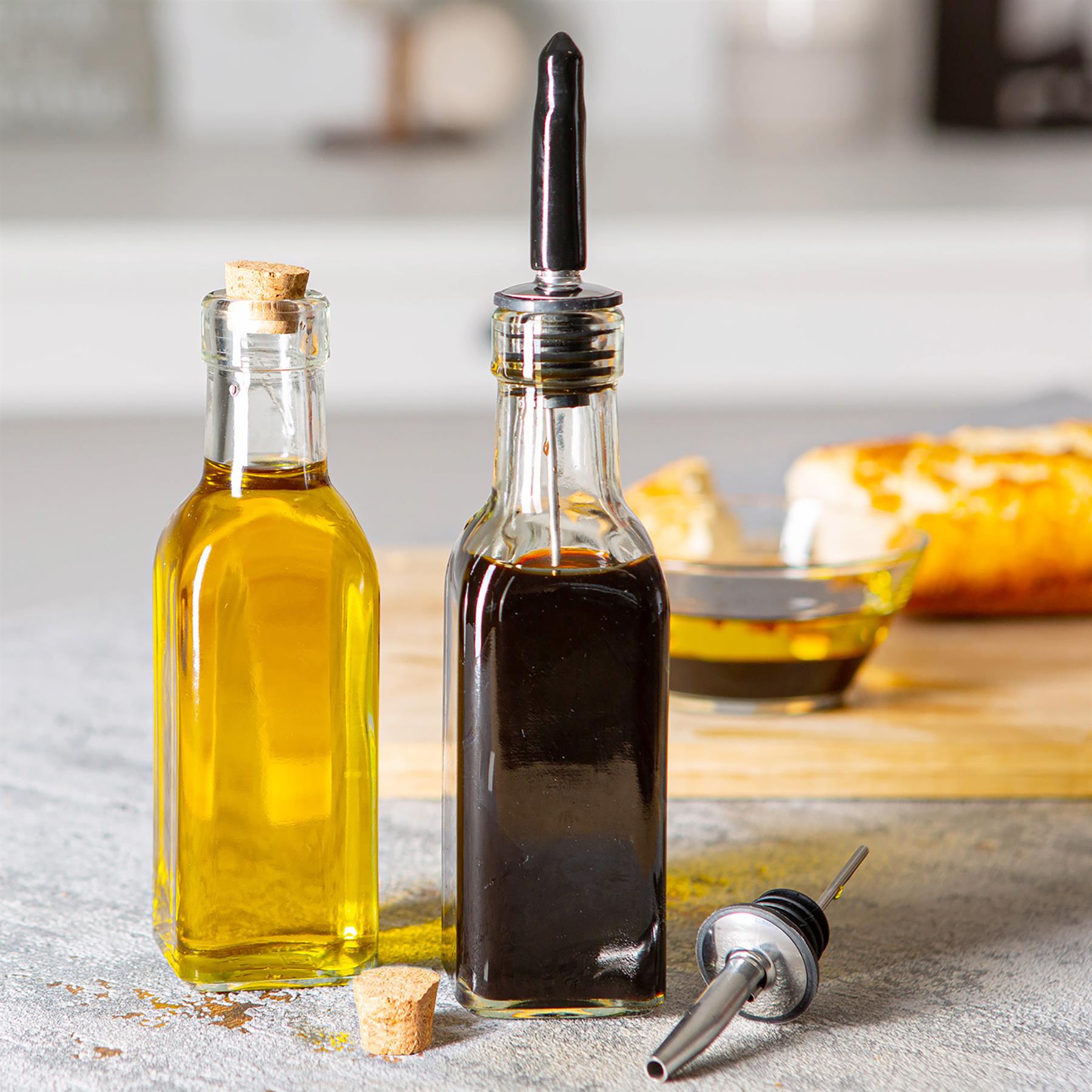 Olive Oil Pourer Bottle with Cork Lid - 170ml
