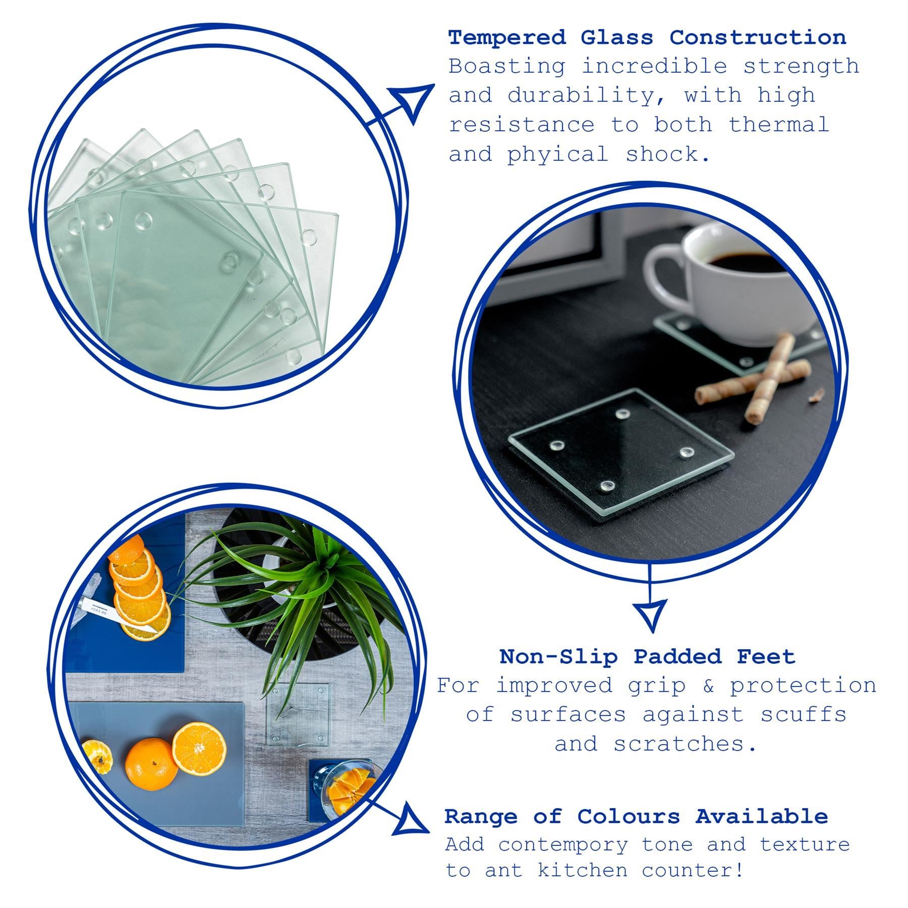 Clear 10cm Glass Coaster