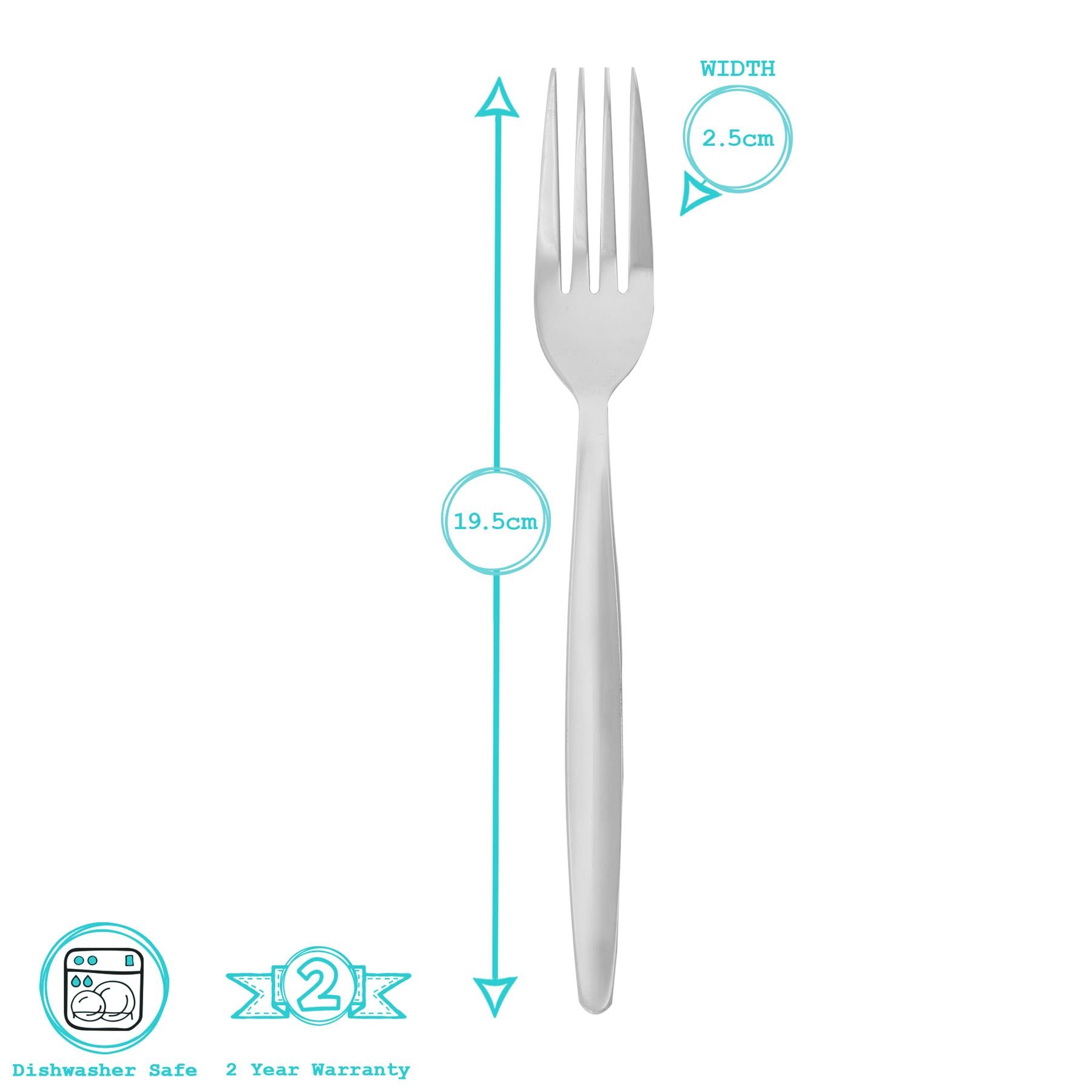 19.5cm Economy Stainless Steel Dinner Fork