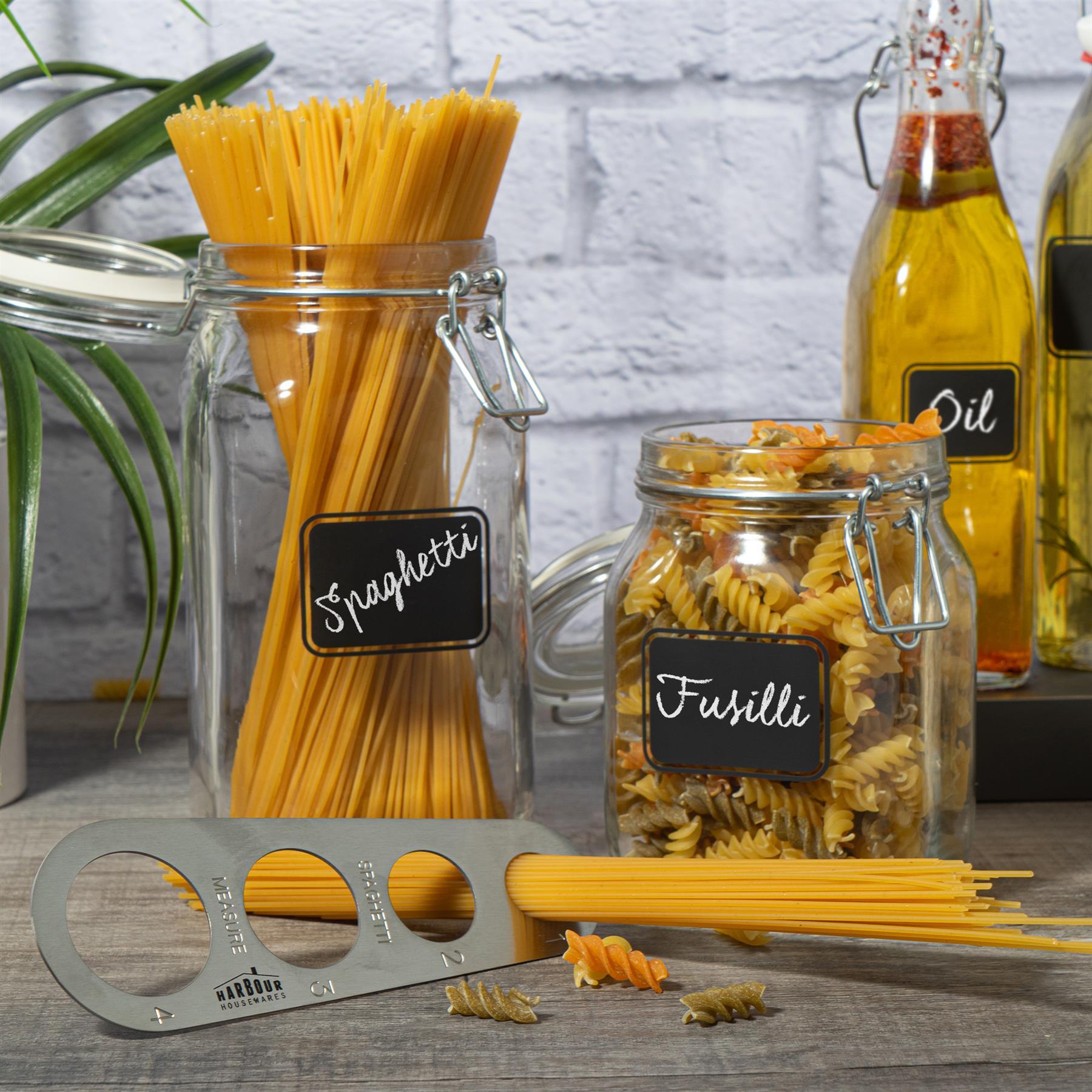 Lavagna Glass Storage Jar with Chalkboard Label - 1.5L