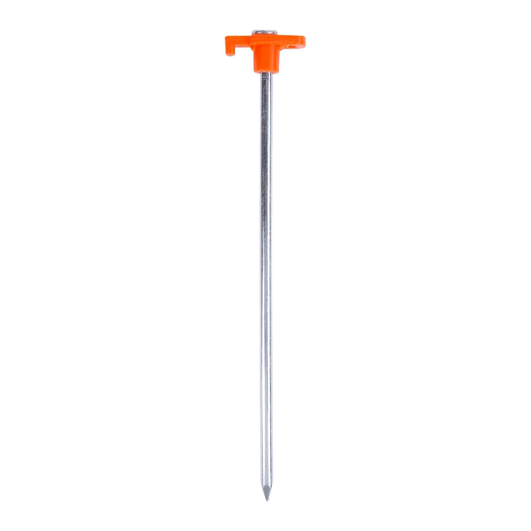 Red 25cm Forged Steel Tent Pegs - Pack of 8