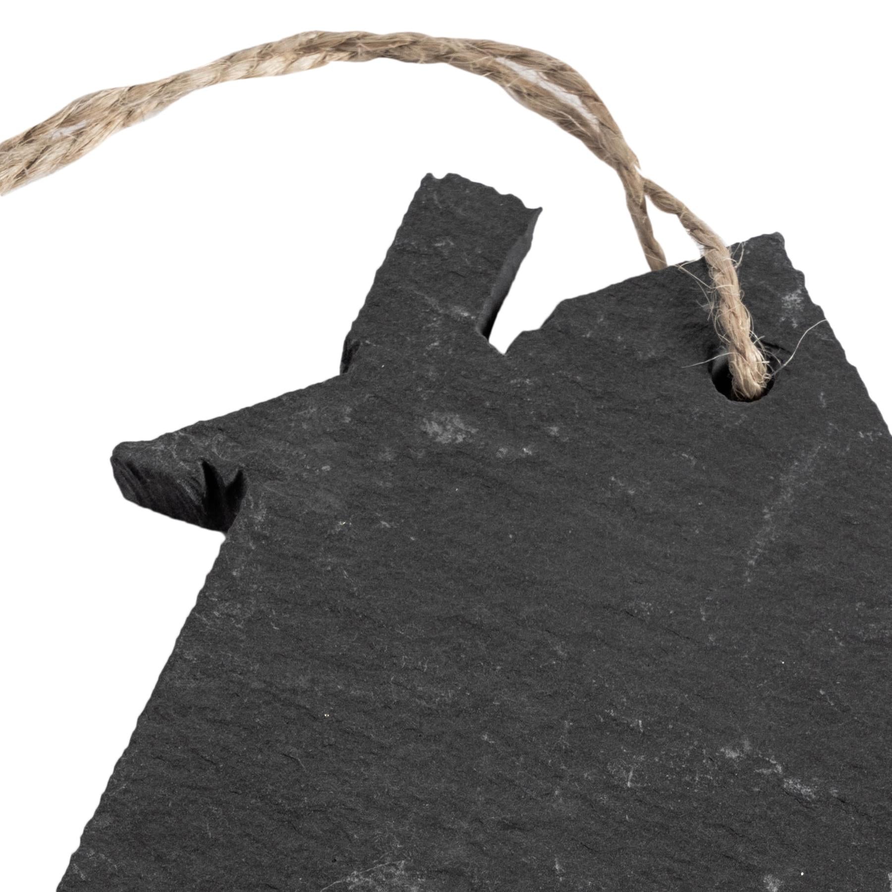 Slate Christmas Tree Decoration - House