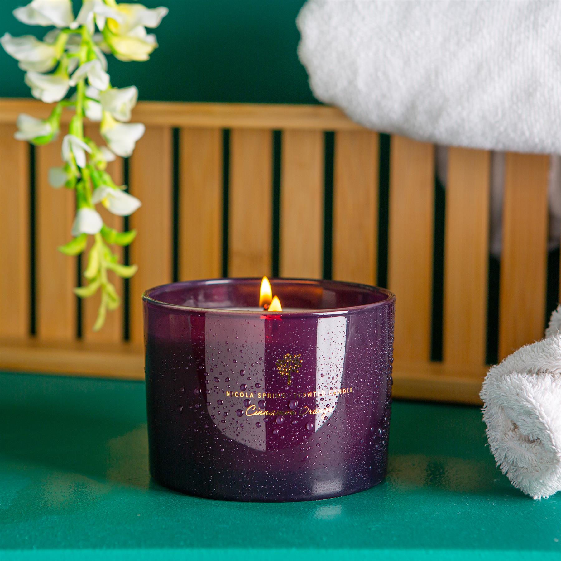 350g Double Wick Cinnamon Orange Soy Scented Wax Candle