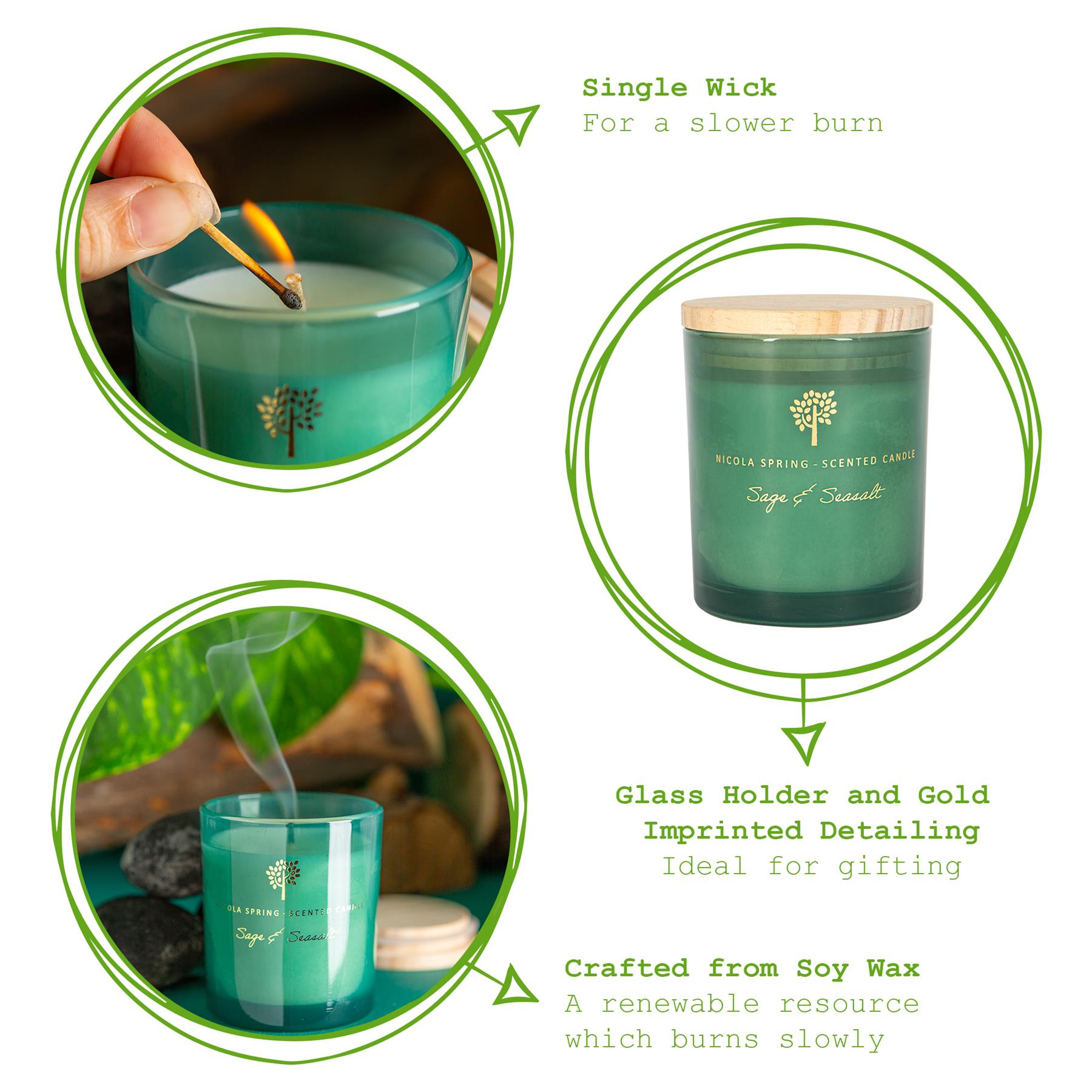 130g Sage & Seasalt Soy Wax Scented Candle