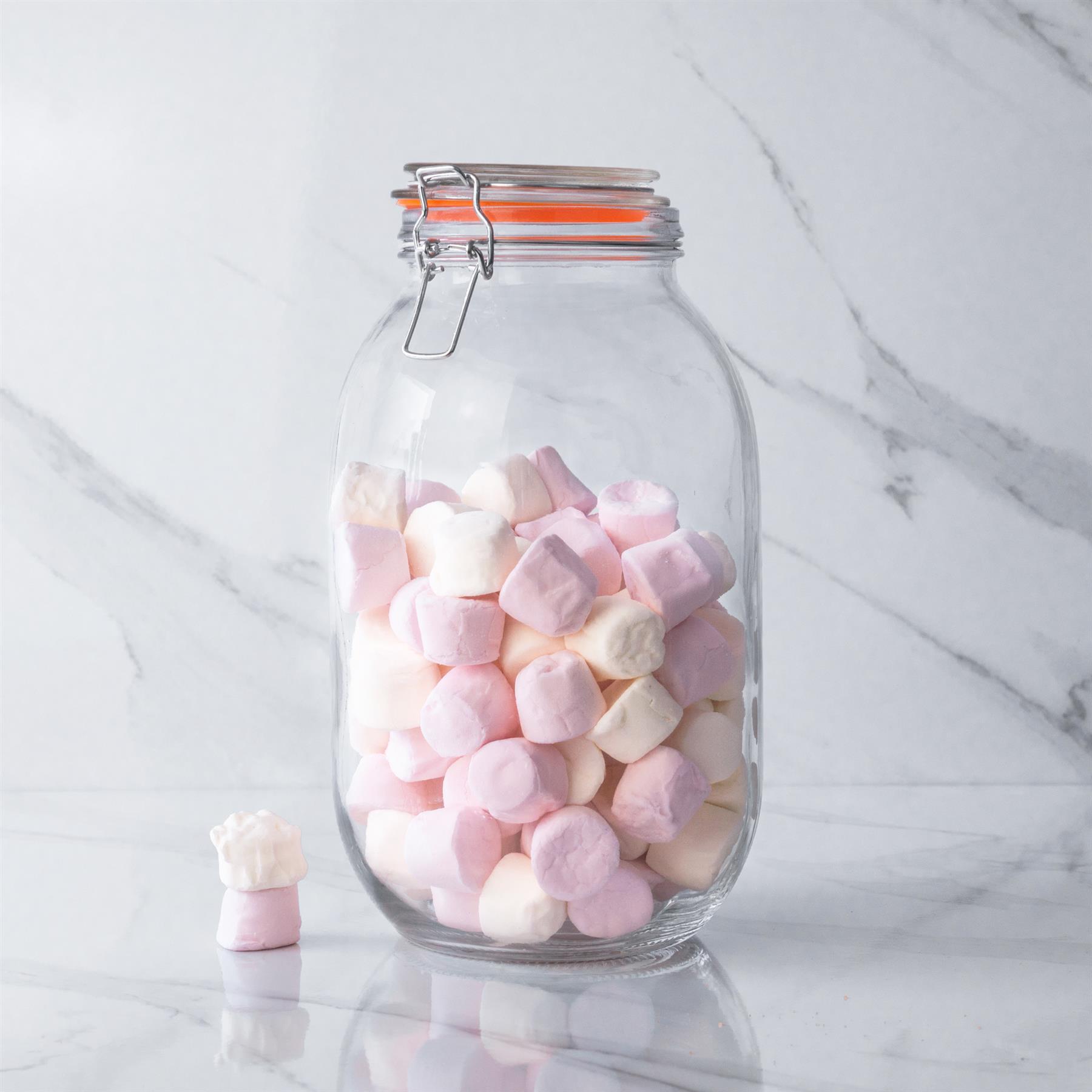 Glass Storage Jar - 3 Litre - Orange Seal