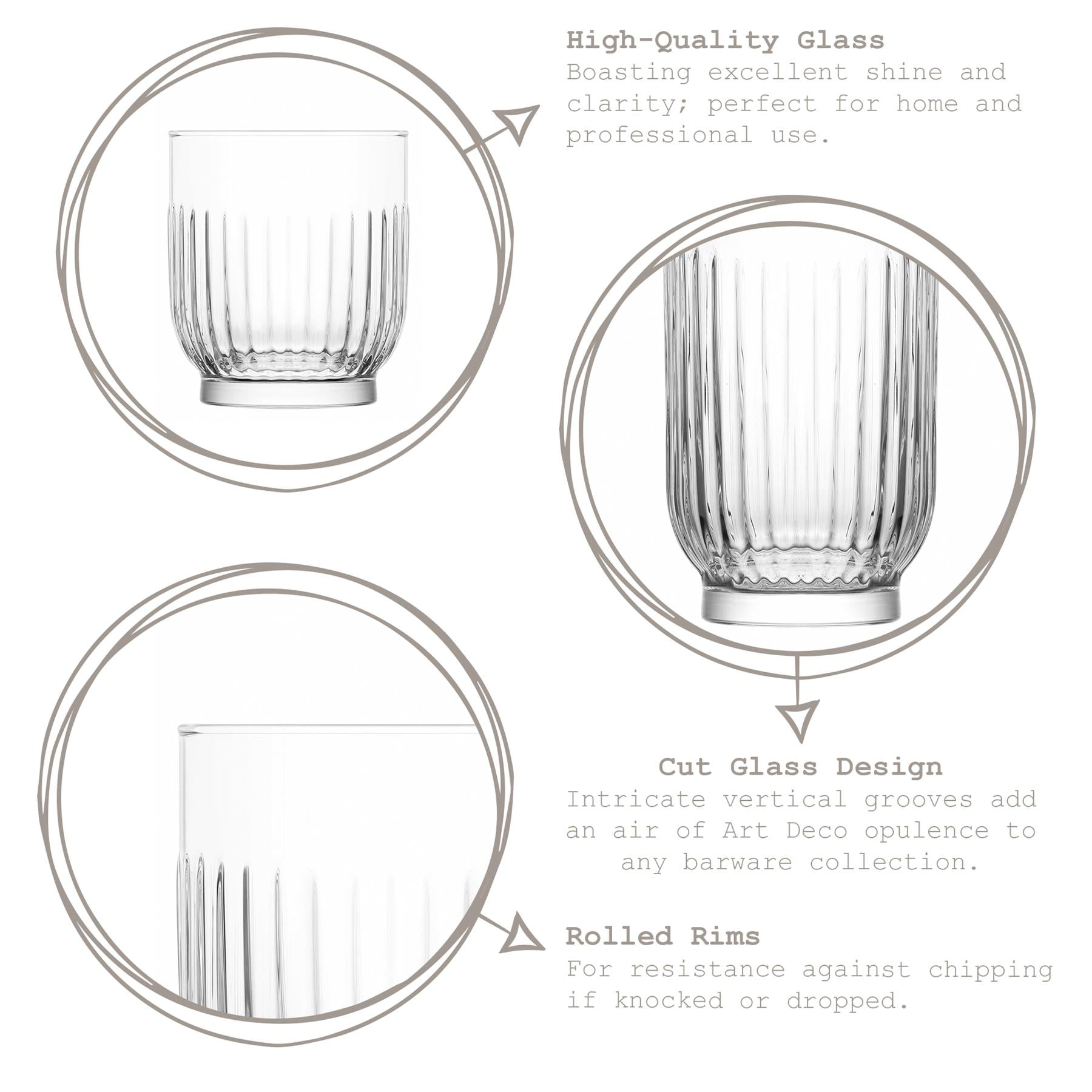 Tokyo Art Deco Highball Glass - 395ml