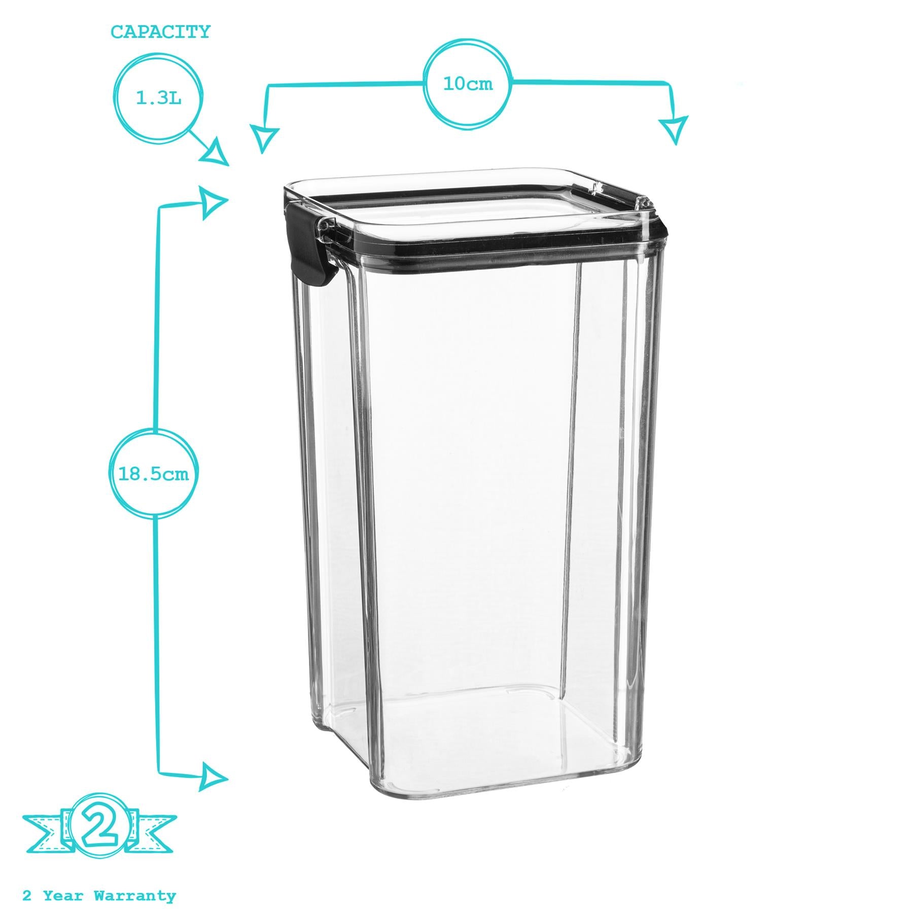 Food Storage Container - 1.3 Litre - Black