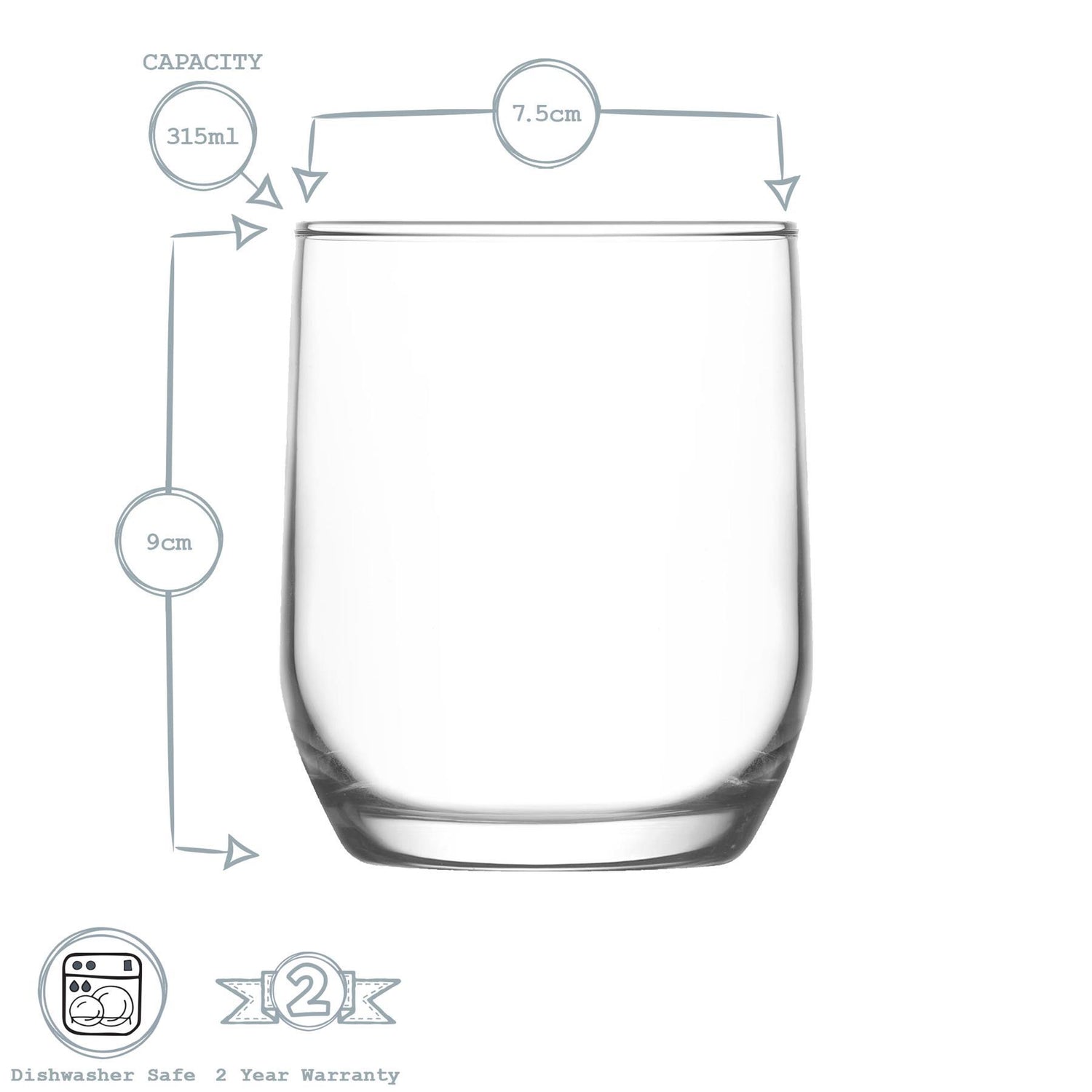 Sude Whisky Glass - 315ml