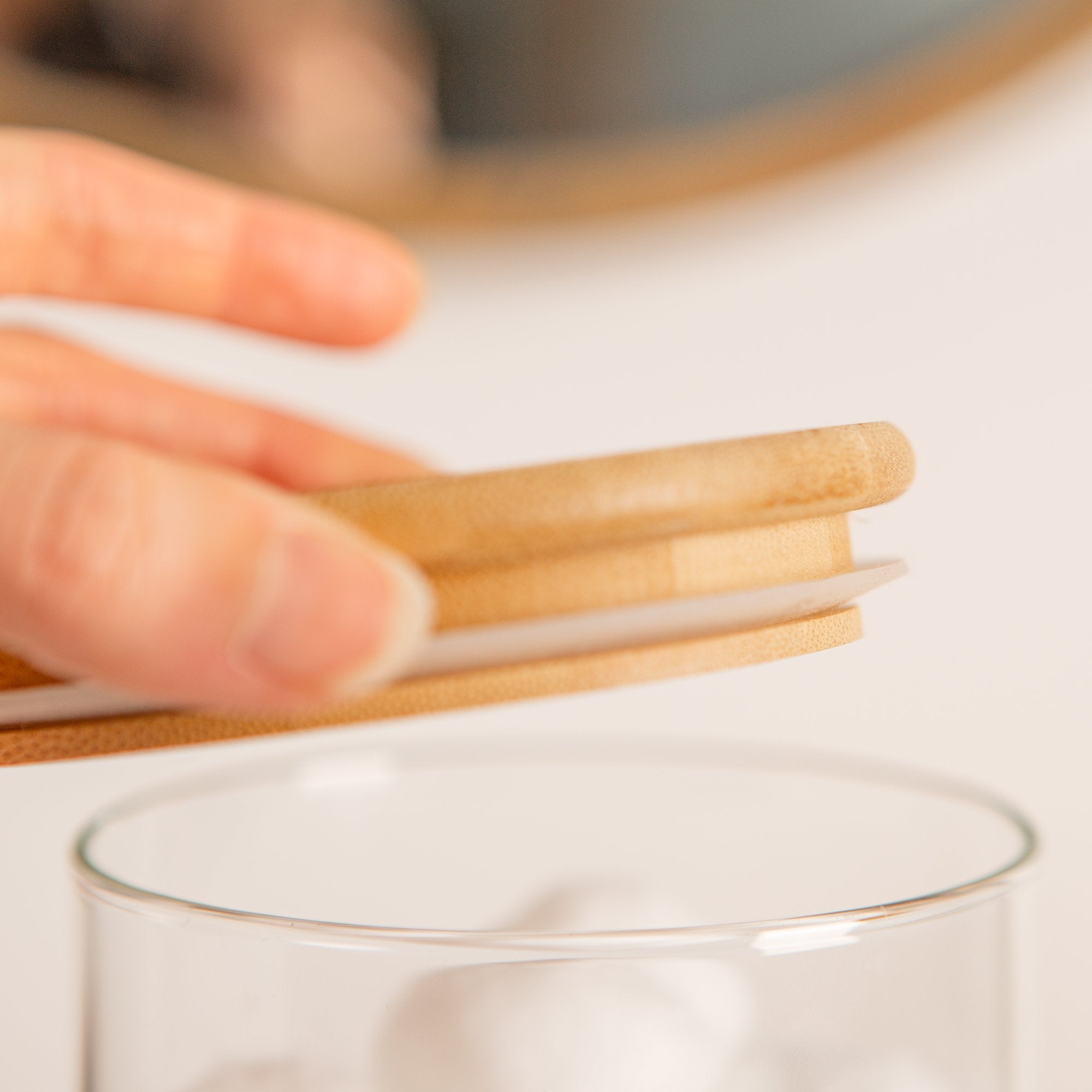 Plain Wood Scandi Storage Jar Lid - 10cm