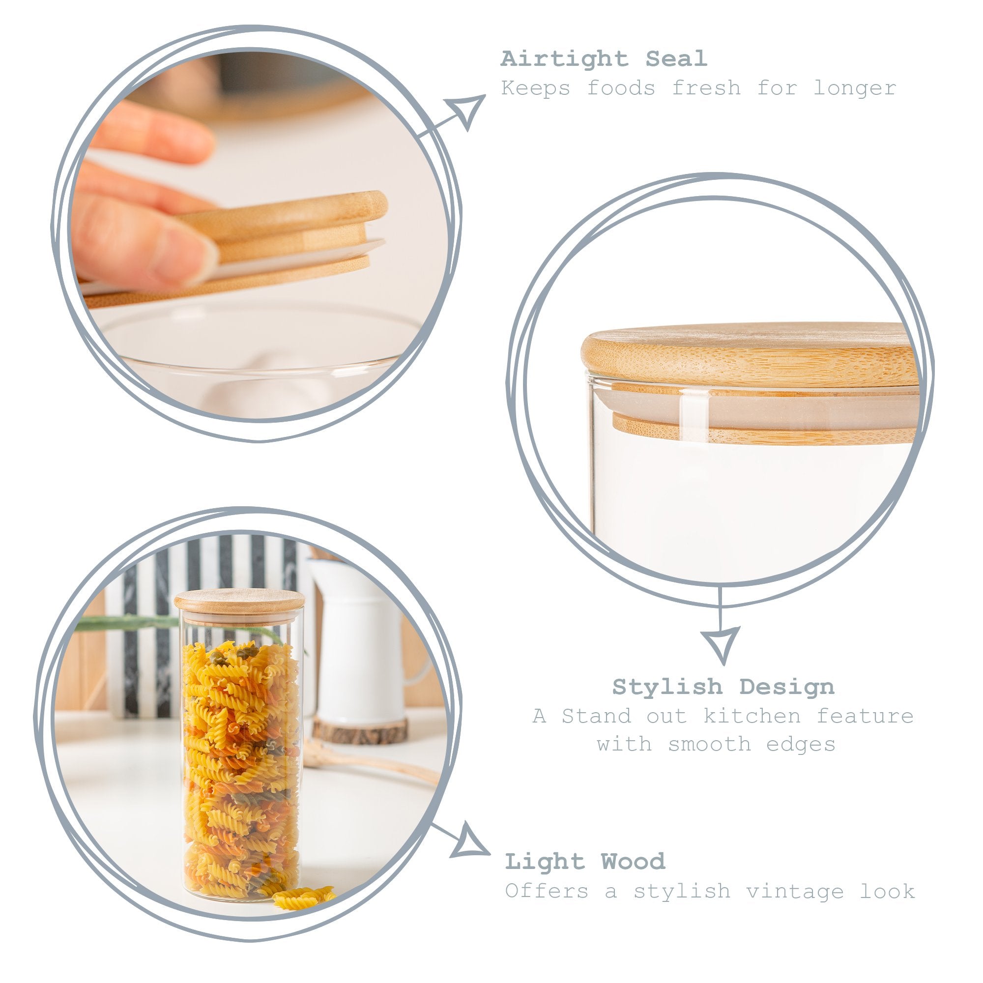 Plain Wood Scandi Storage Jar Lid - 10cm
