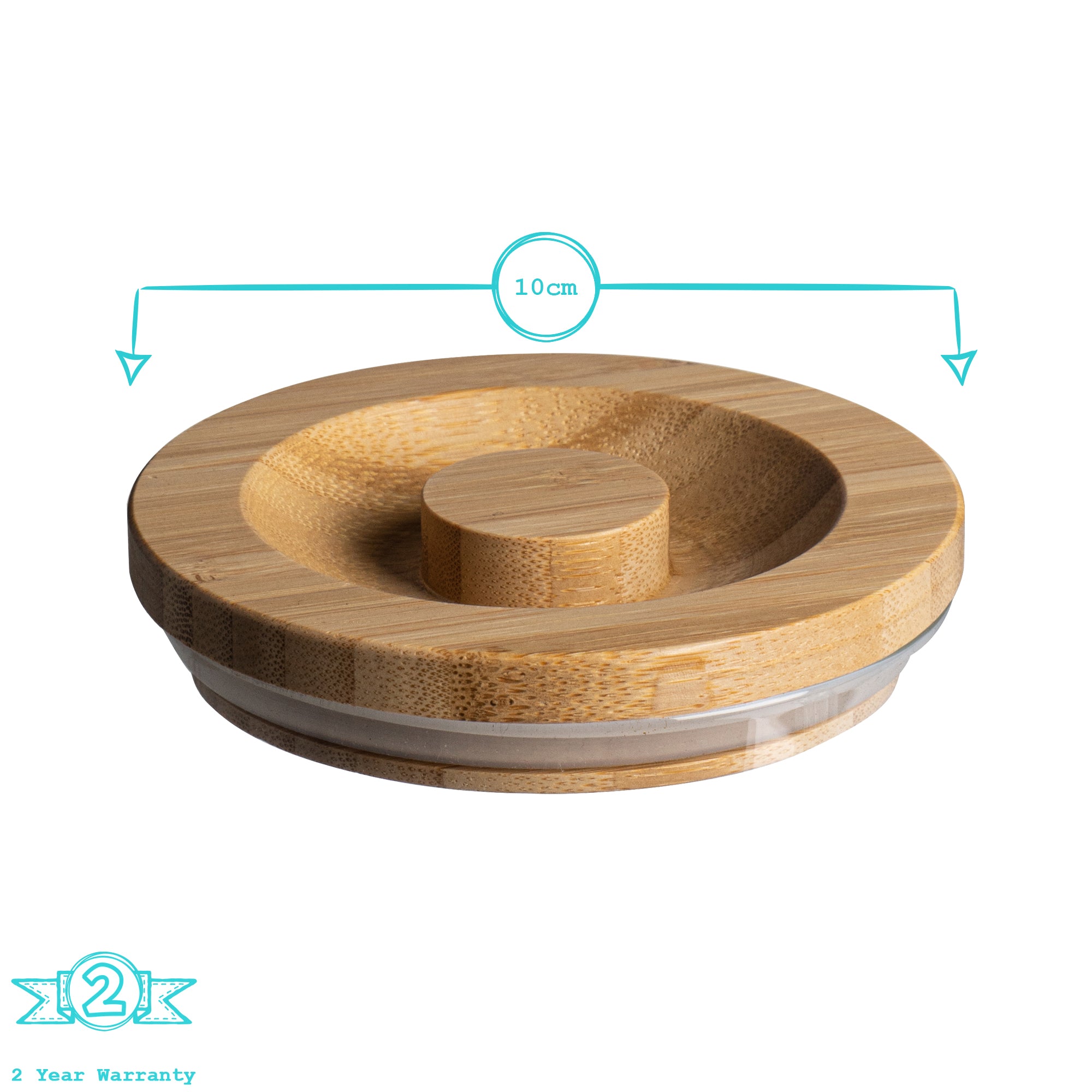 Glass Storage Jar with Wooden Lid - 1 Litre