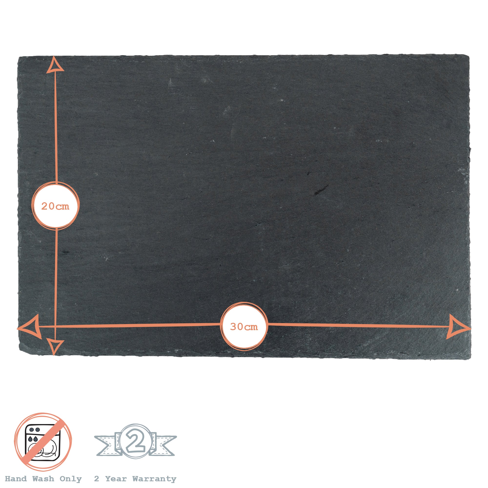 Rectangular Natural Slate Placemat - 30x20cm