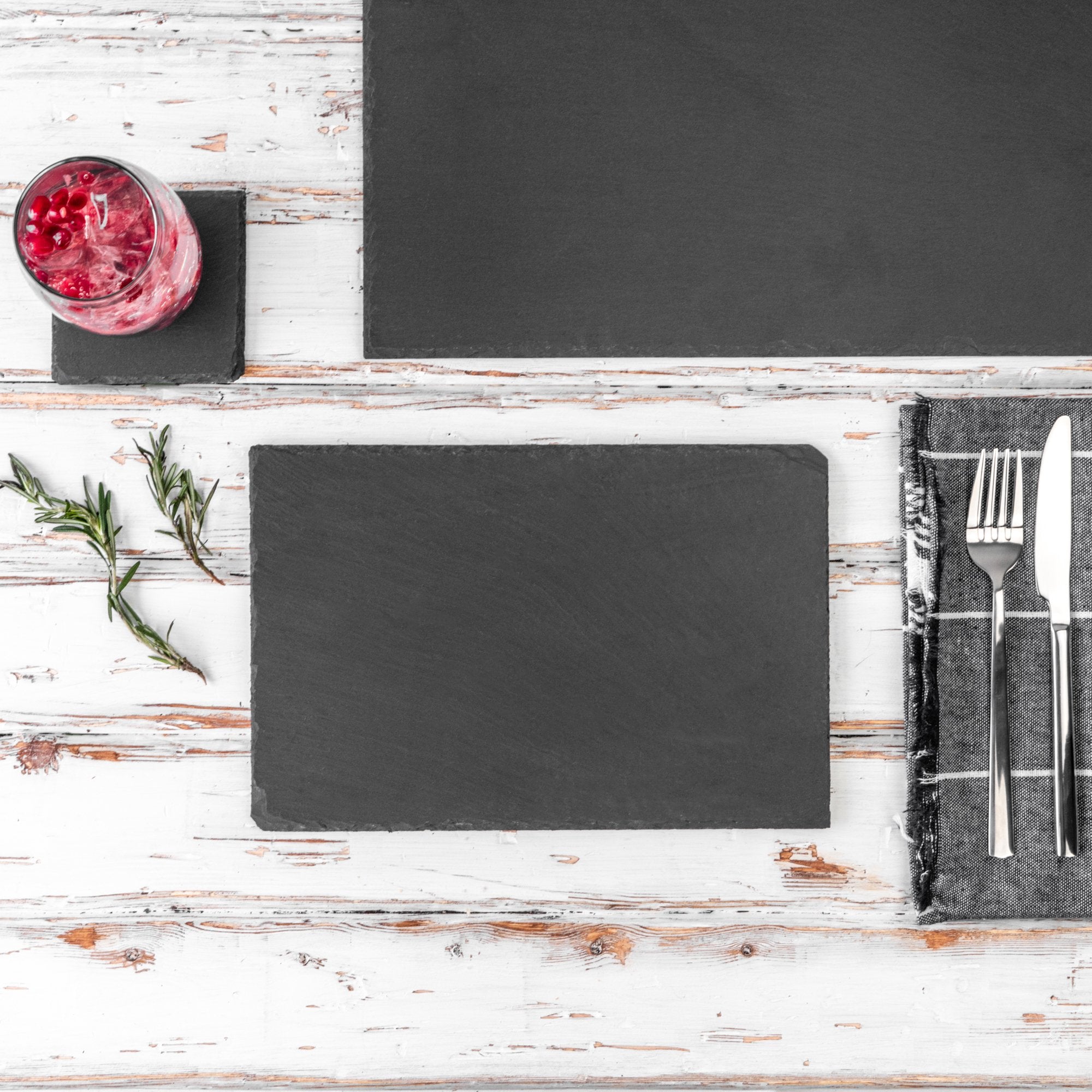 Square Natural Slate Coaster - 10cm