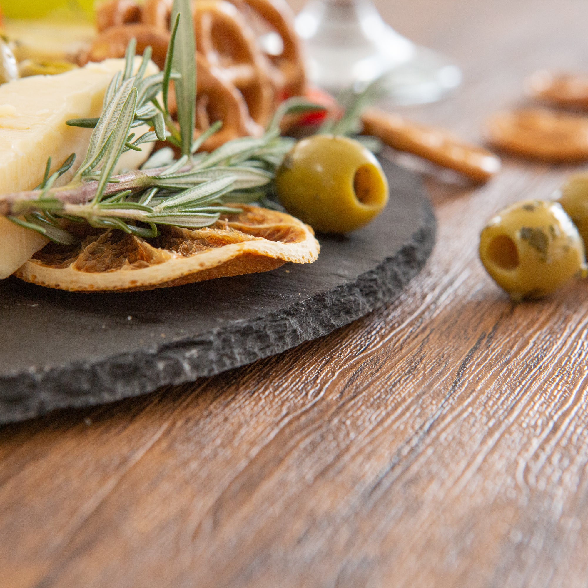 Round Slate Serving Platter - 34cm
