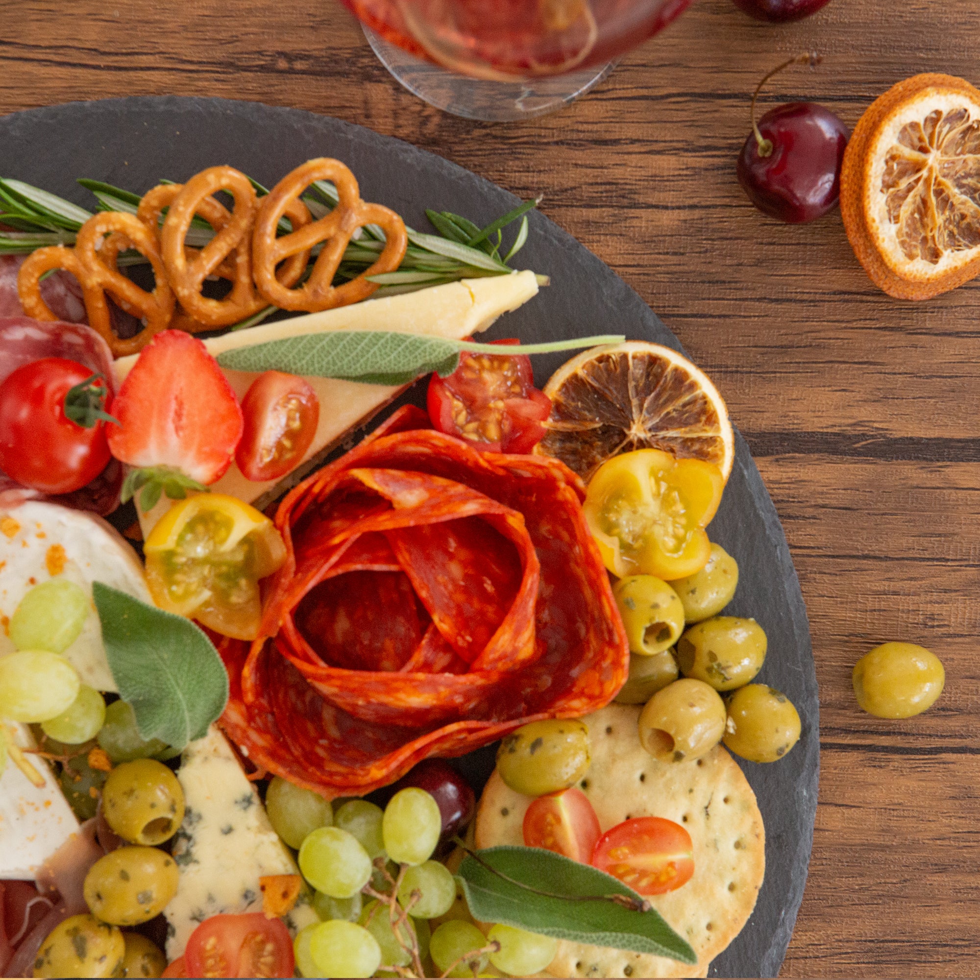 Round Slate Serving Platter - 34cm