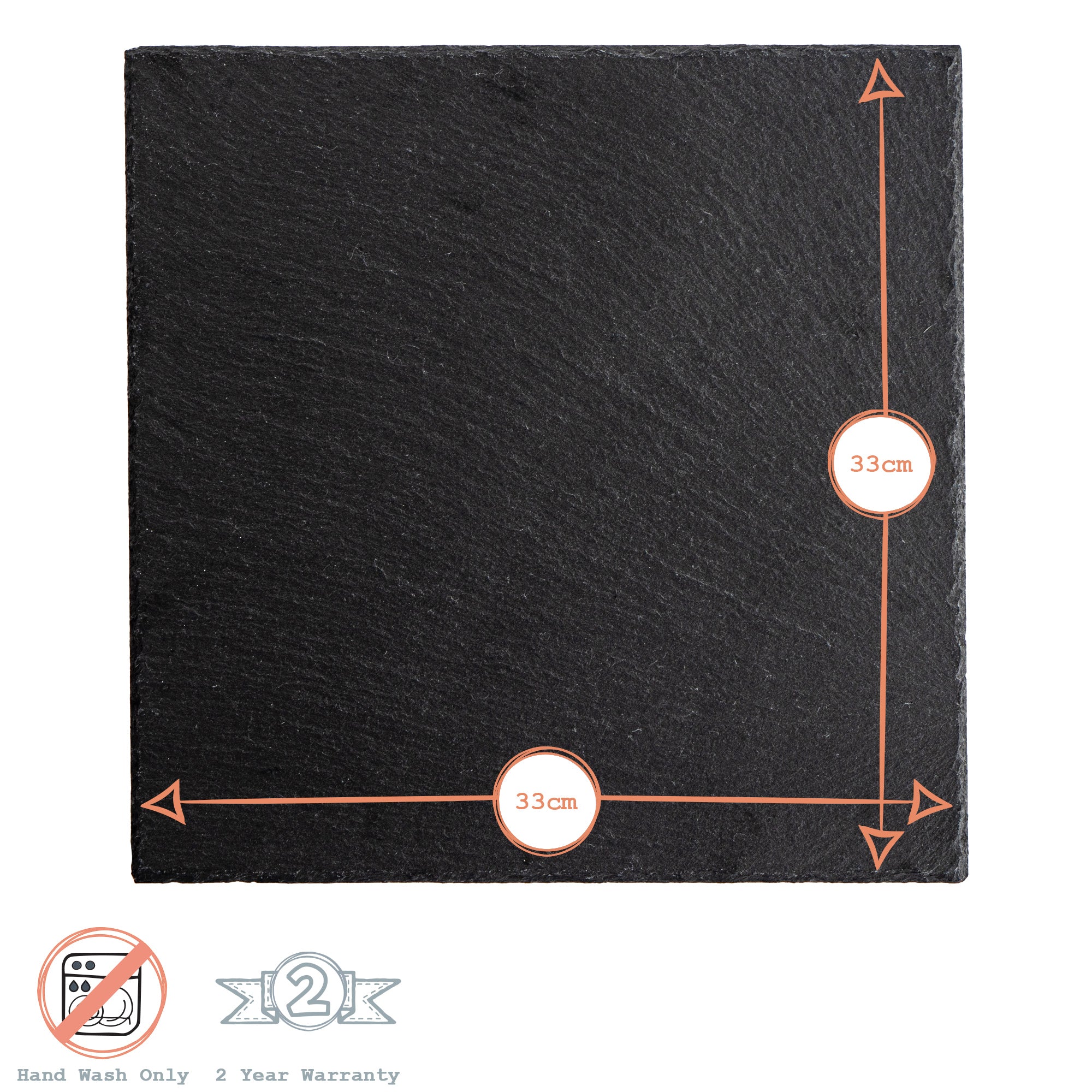 Square Slate Serving Platter - 33cm