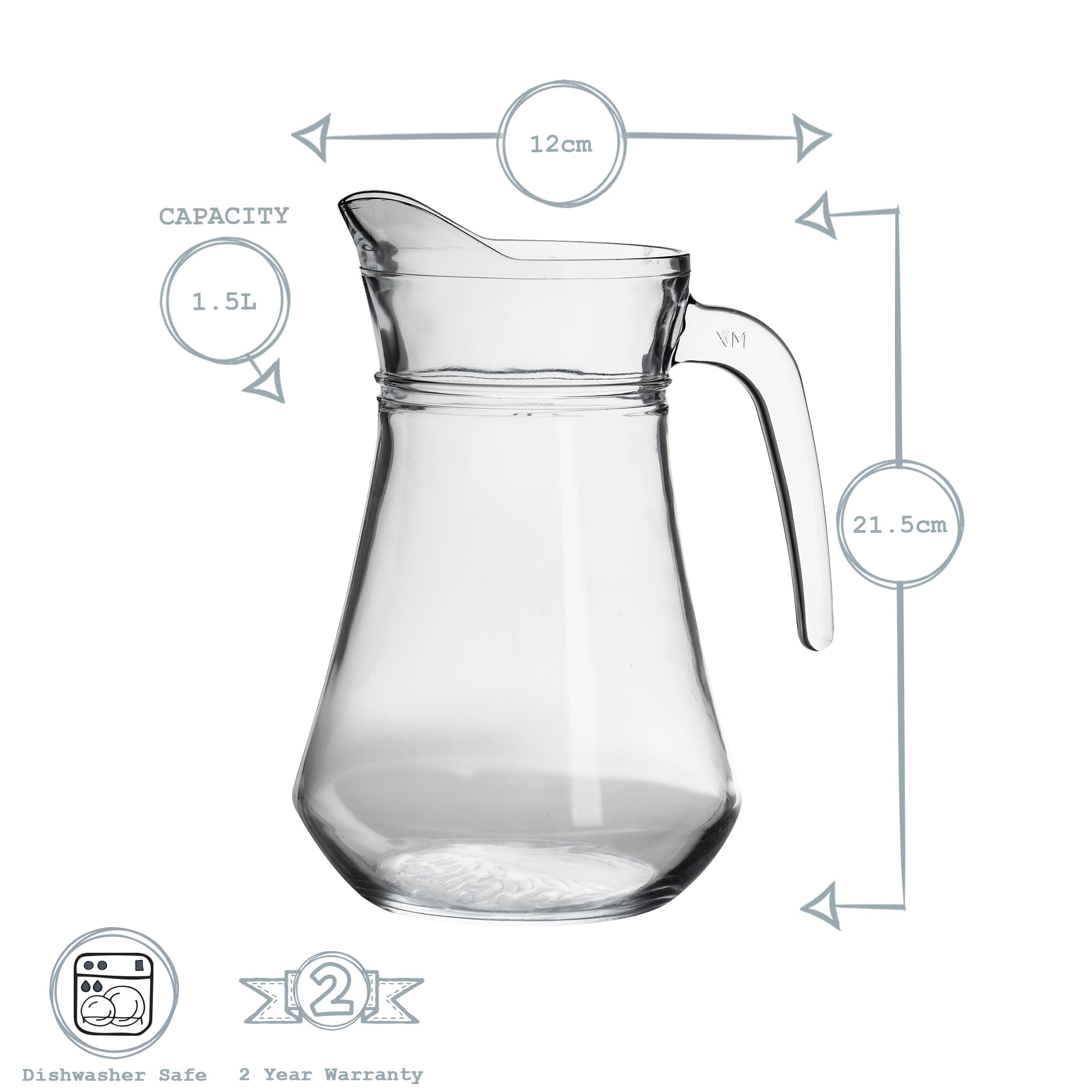 Brocca Glass Jug - 1.5L